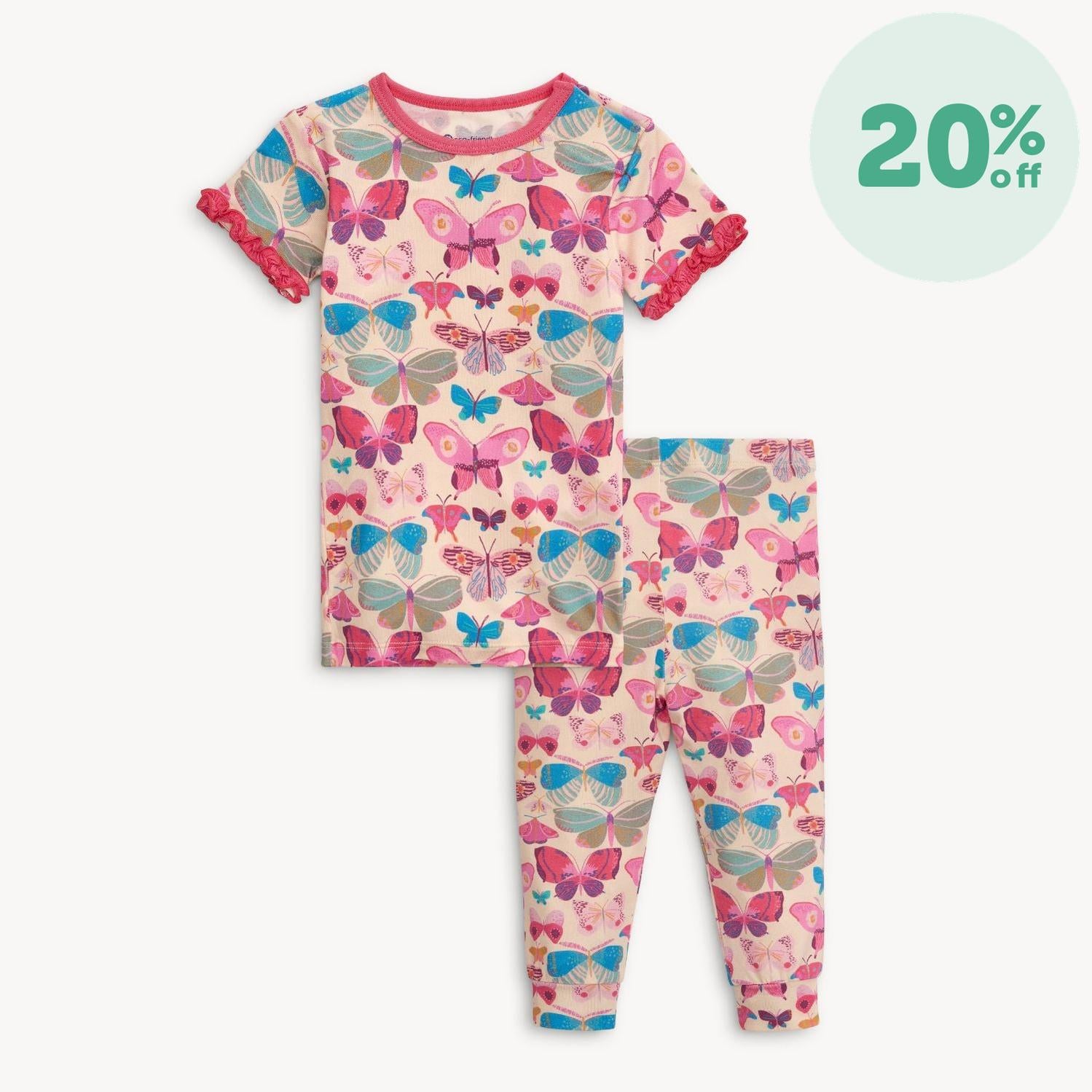 all a-flutter modal magnetic no drama pajama short sleeve set
