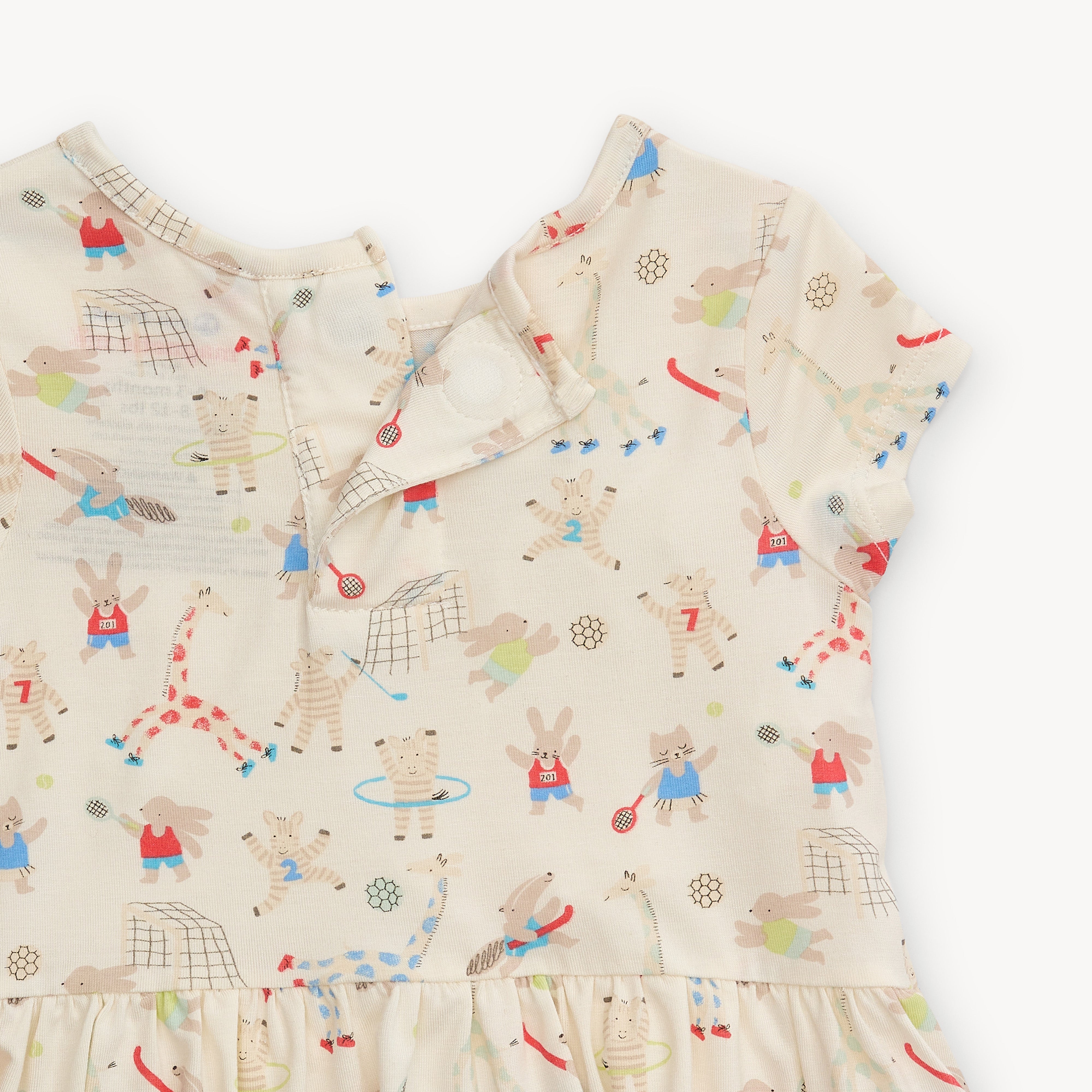 furry field day modal magnetic play all day peplum top + leggings set