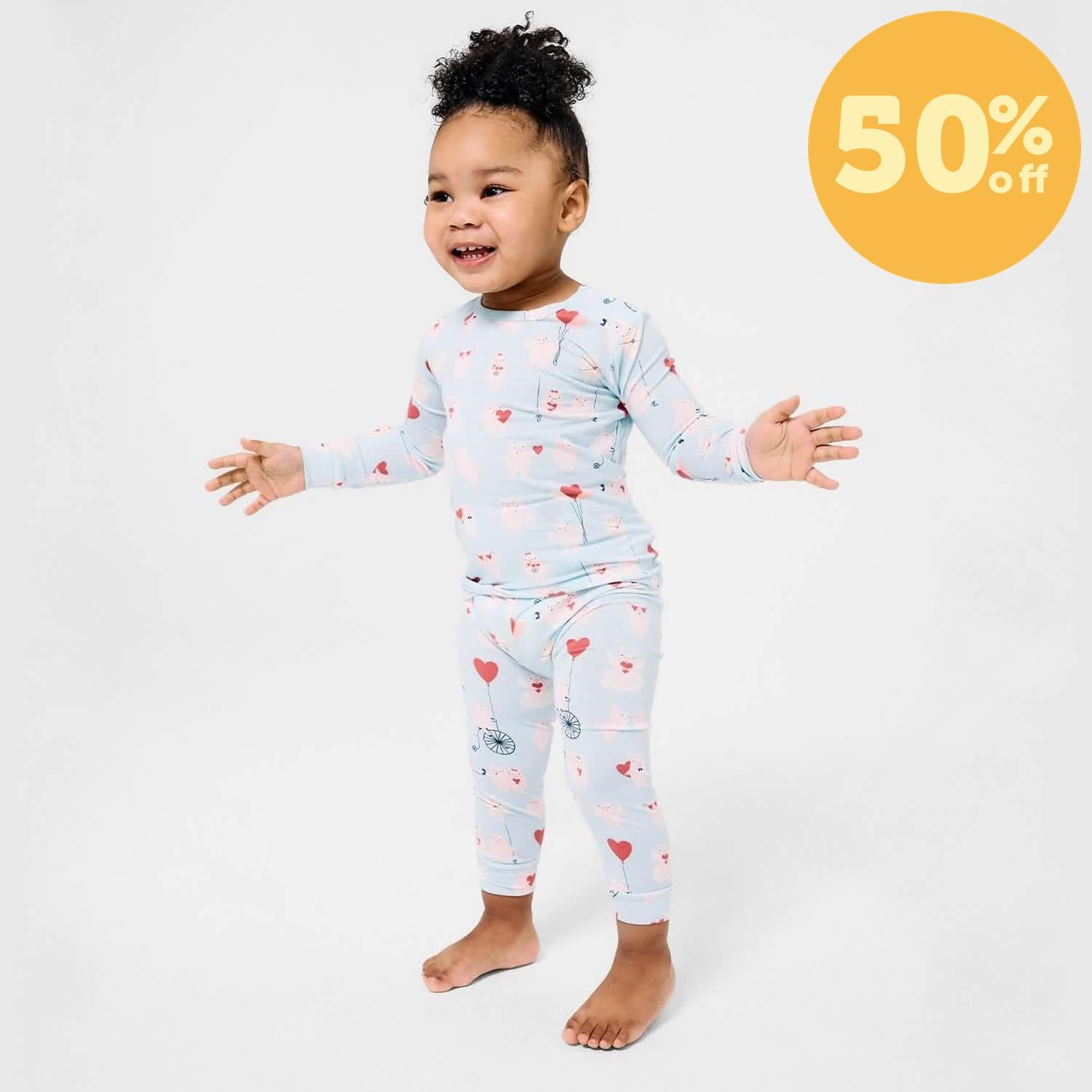 cupig modal magnetic no drama pajama kids long sleeve set