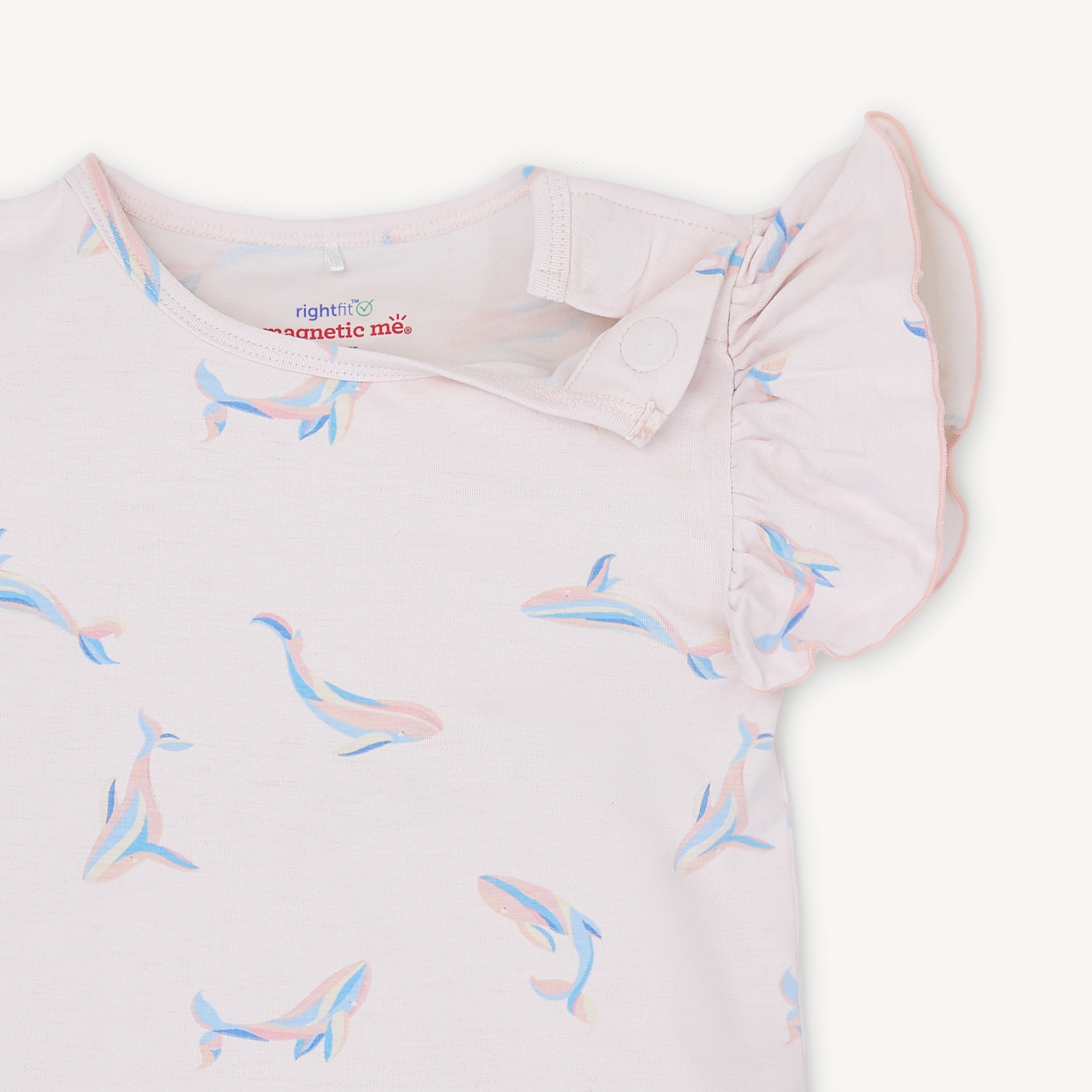 i whale always love you RightFit™ magnetic no drama pajama short sleeve short set