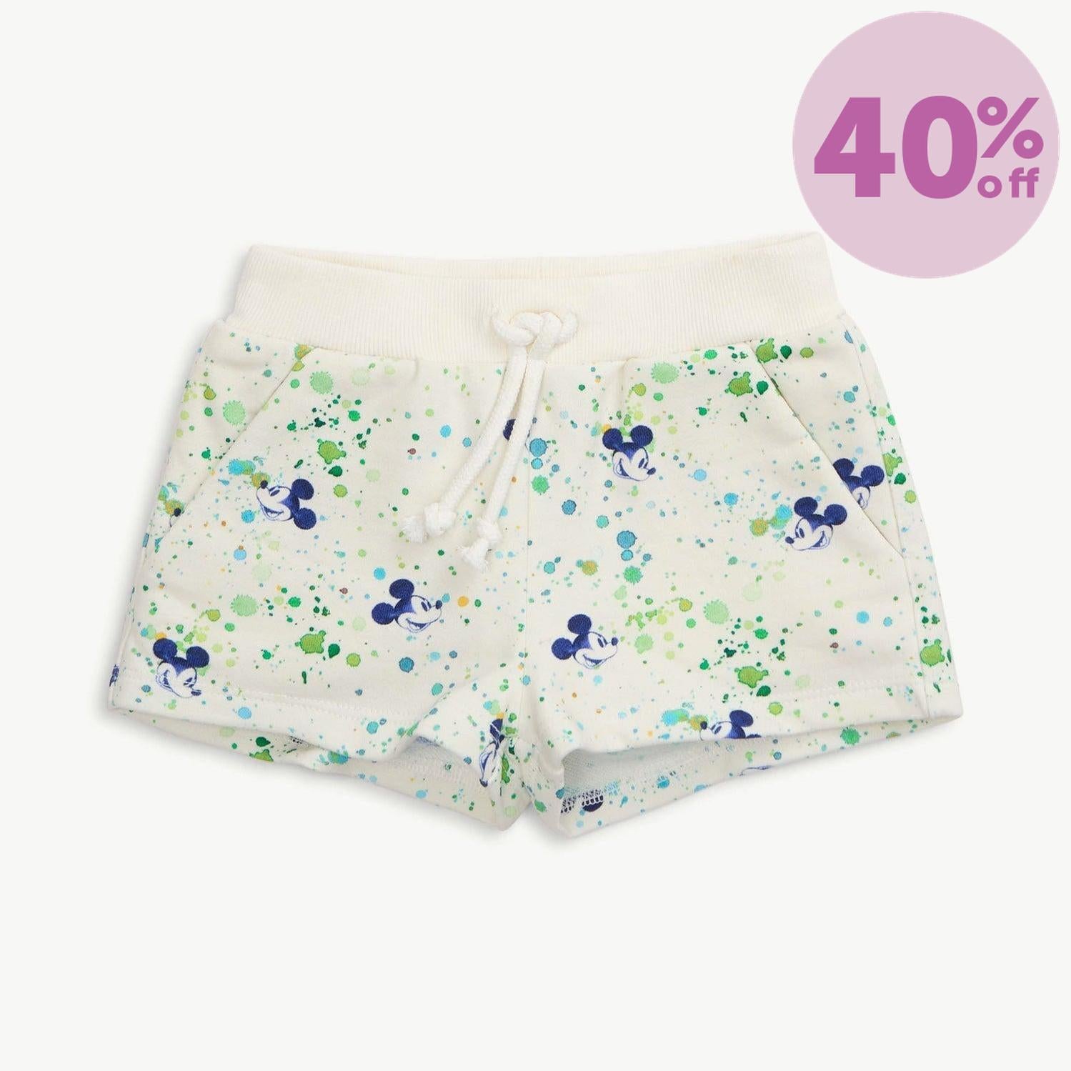 Disney | Magnetic Me Mickey Splatter cotton gym short