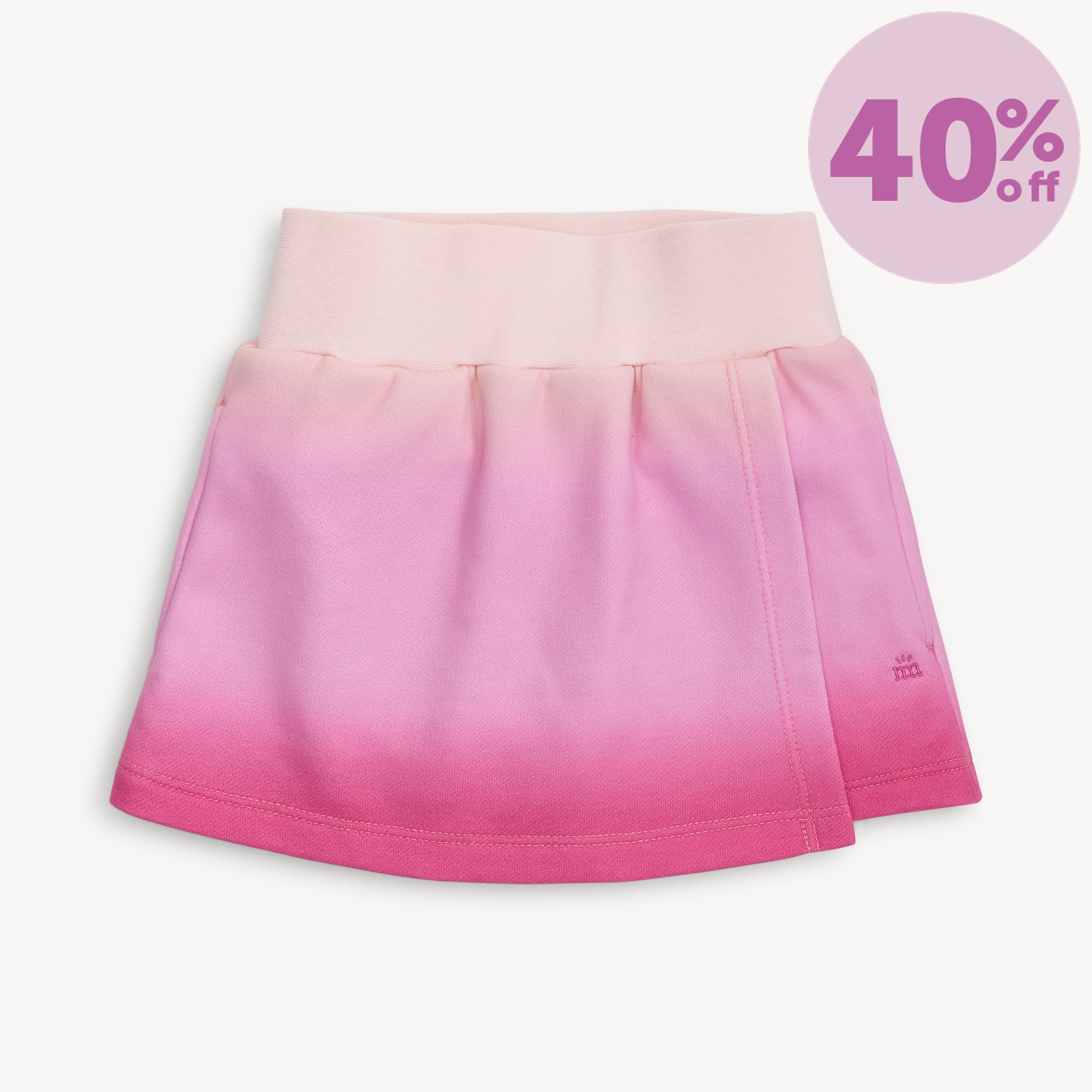 pink ombre cotton magnetic tennis skort