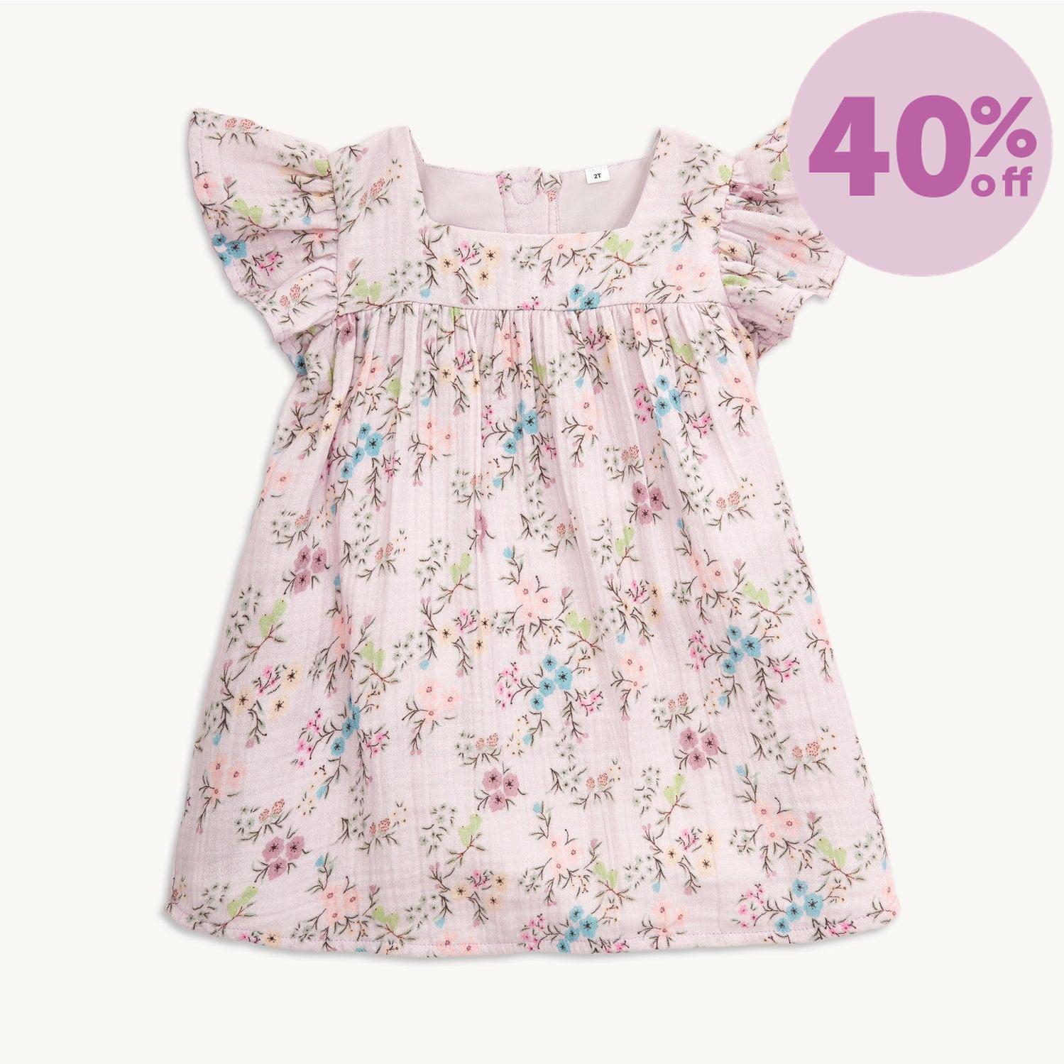 emily cotton magnetic easy peasy flutter sleeve dress