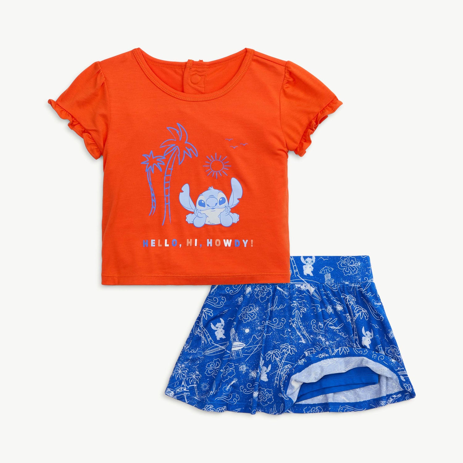 Disney | Magnetic Me Lilo + Stitch modal magnetic play all day top + flutter skort set
