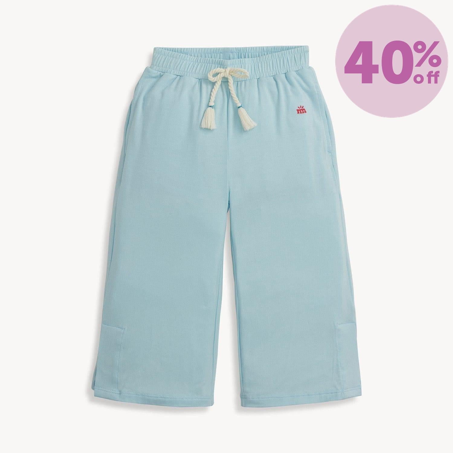 blue modal magnetic flowy pants