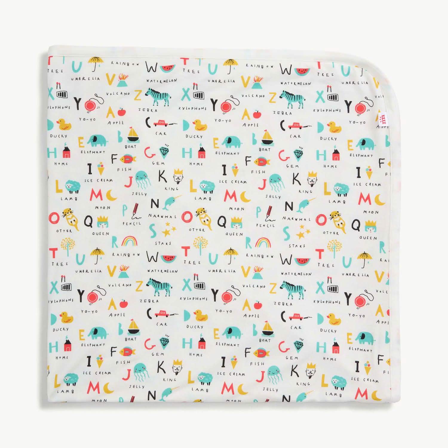 ABC Love modal soothing swaddle blanket
