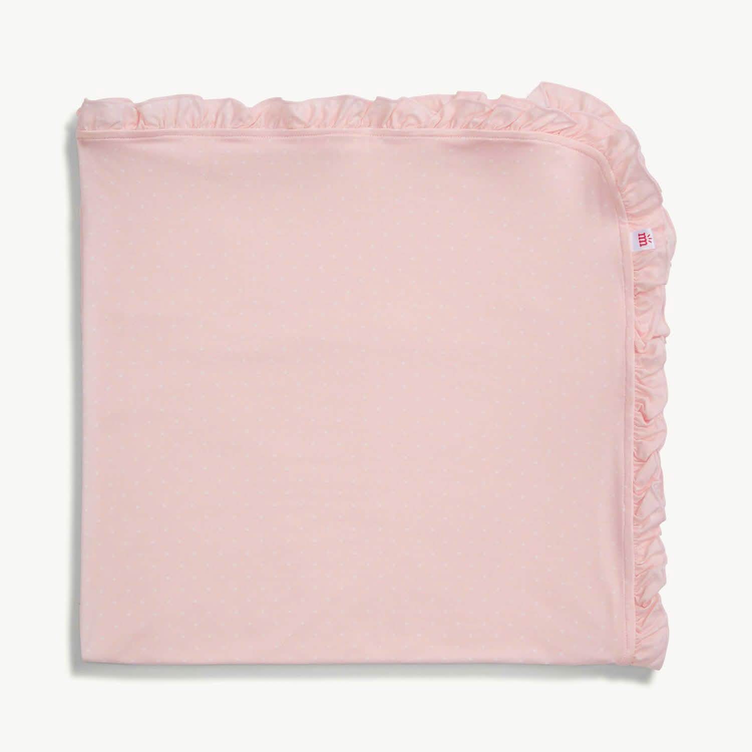 pin dot pink modal baby blanket