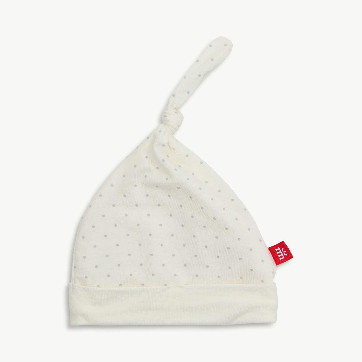 pin dot cream modal newborn hat