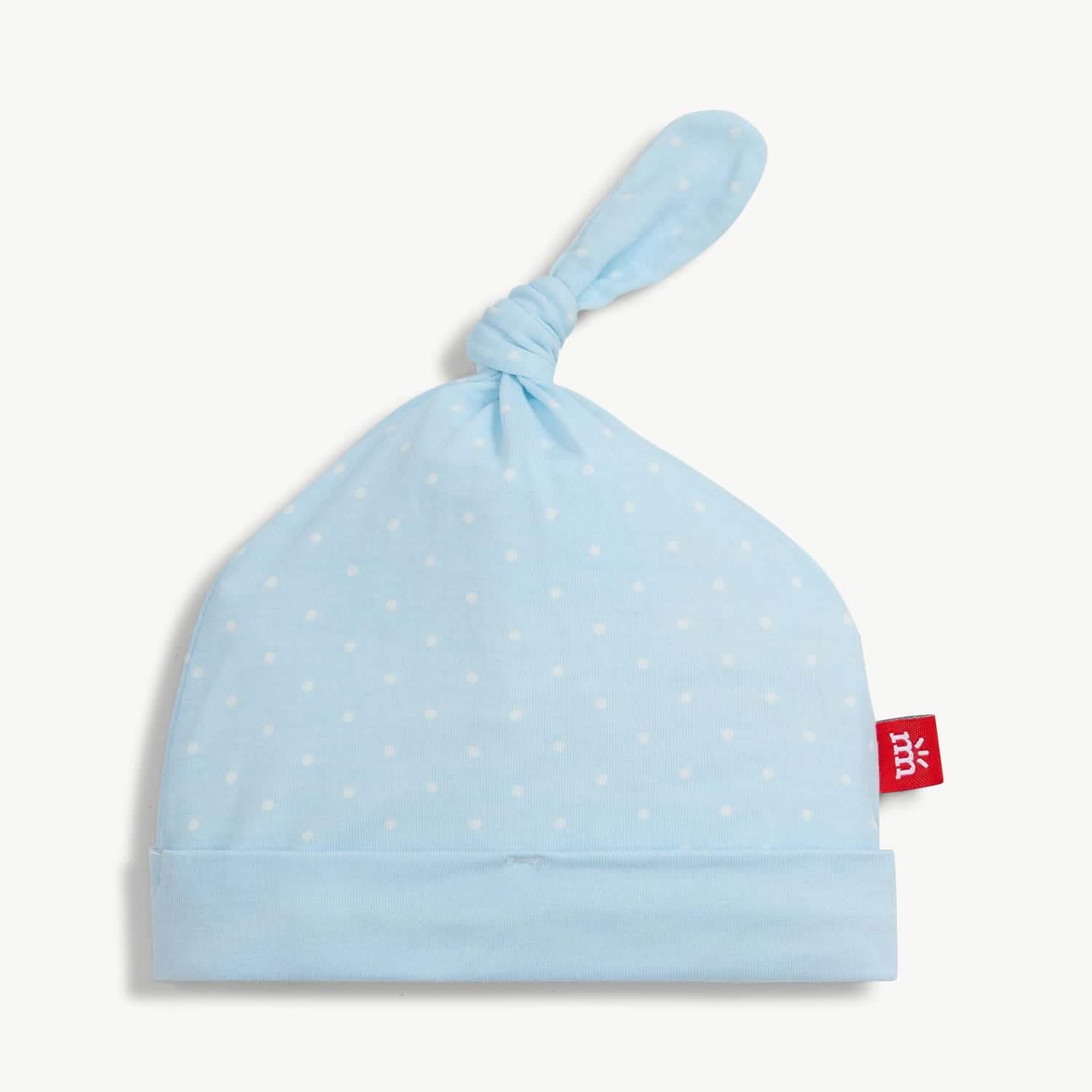 pin dot blue modal newborn hat