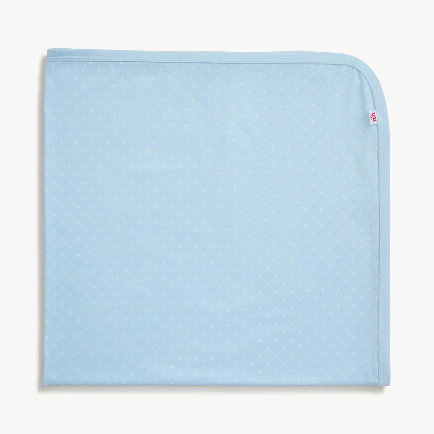 pin dot blue modal baby blanket