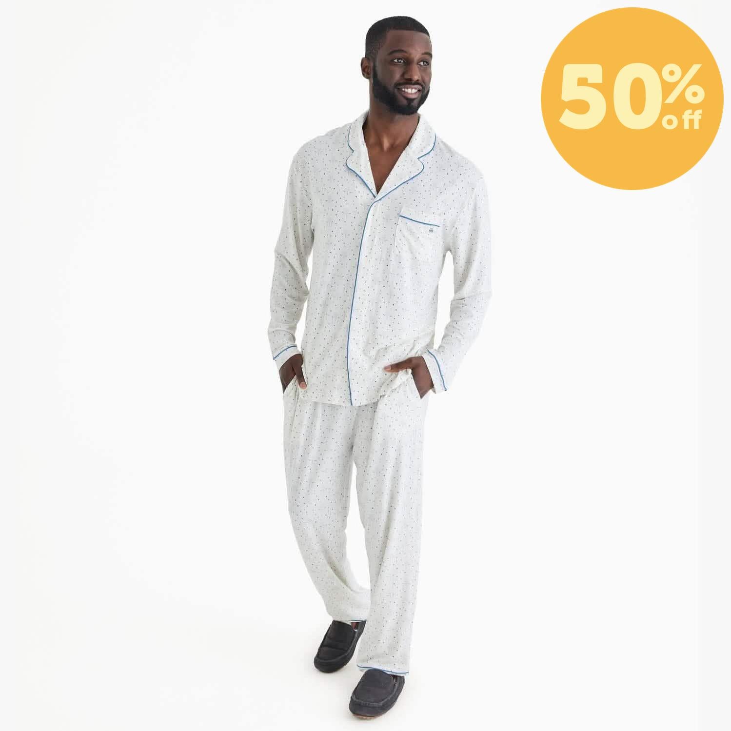 men's it's a winterful life modal magnetic classic with a twist long sleeve pajama set