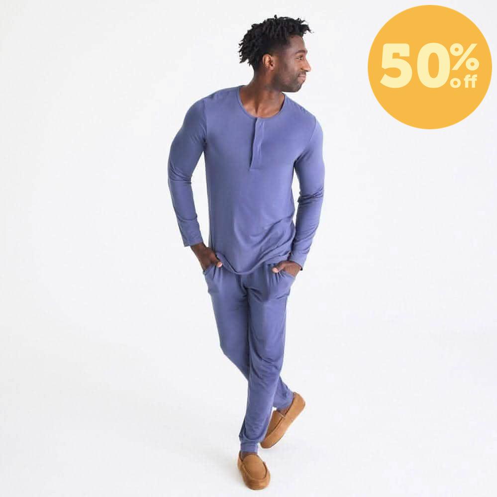 men's starless night modal magnetic henley jogger set