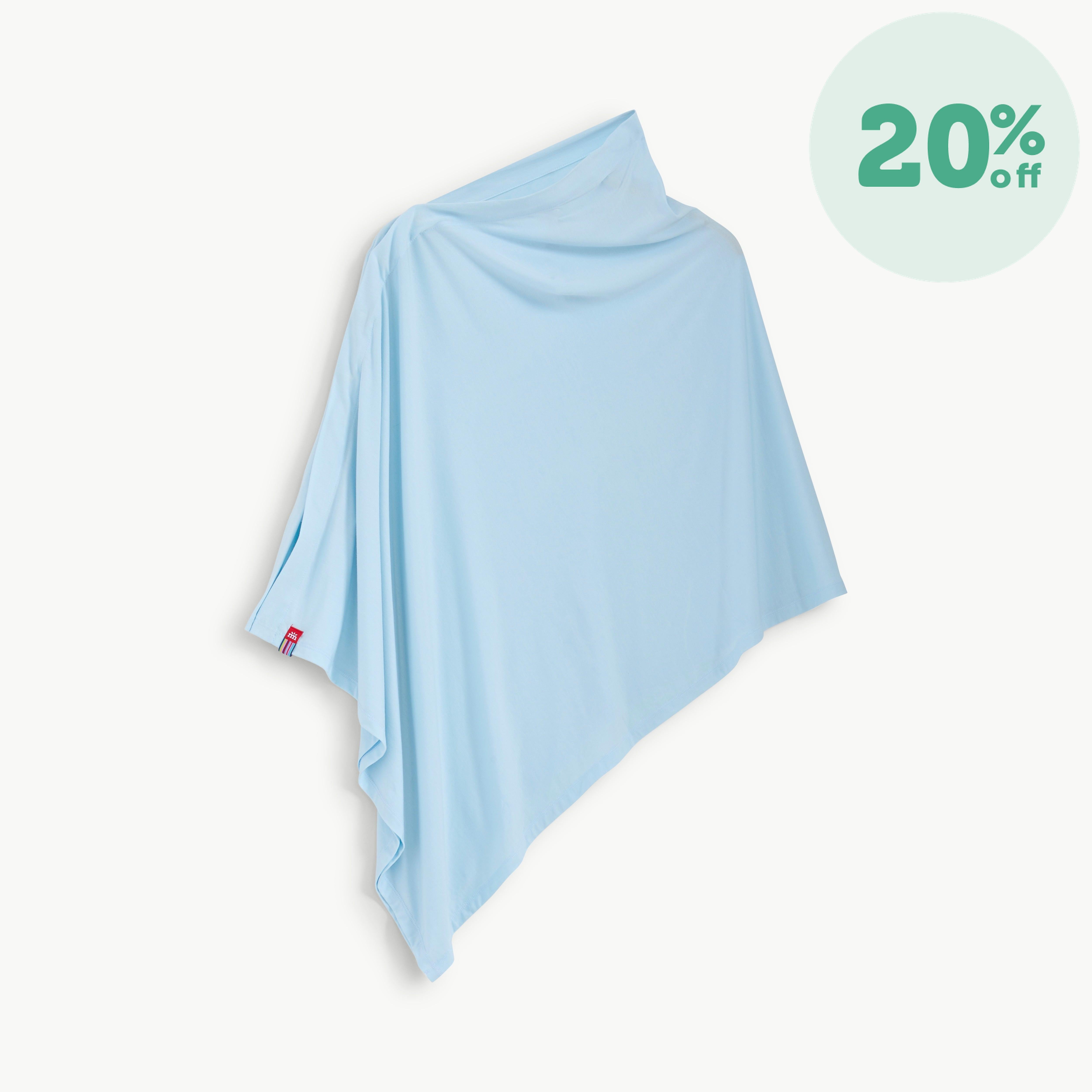blue modal magnetic nursing poncho scarf