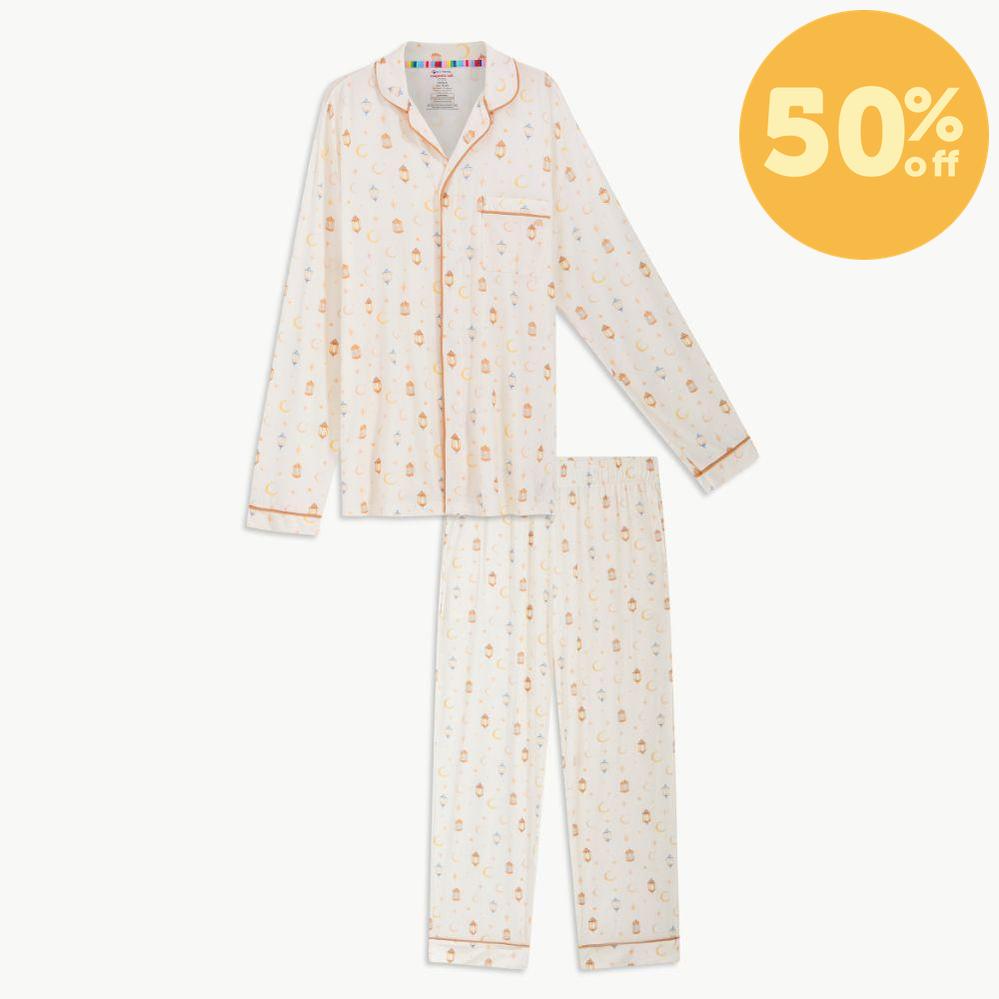 men's ramadan dreams modal magnetic classic with a twist long sleeve pajama set
