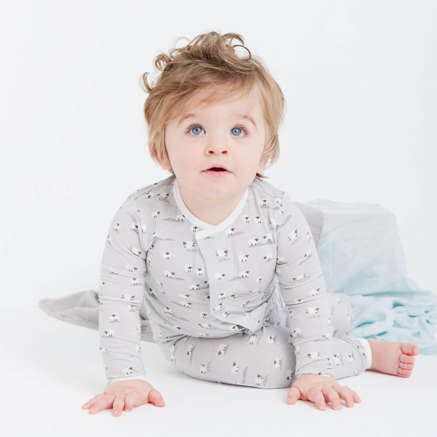 gray baa baa baby modal magnetic fuss free coverall