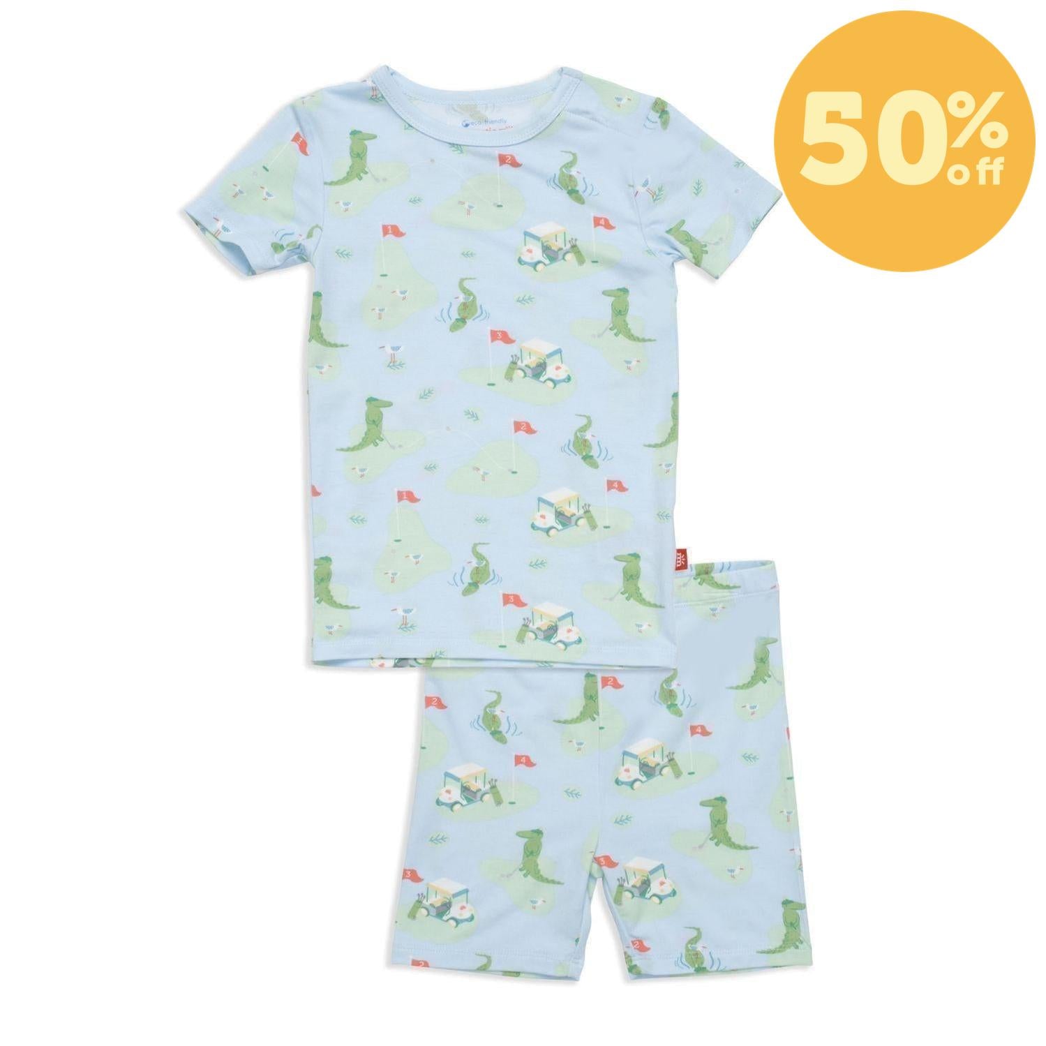 a putt above modal magnetic no drama toddler pajama shortie set