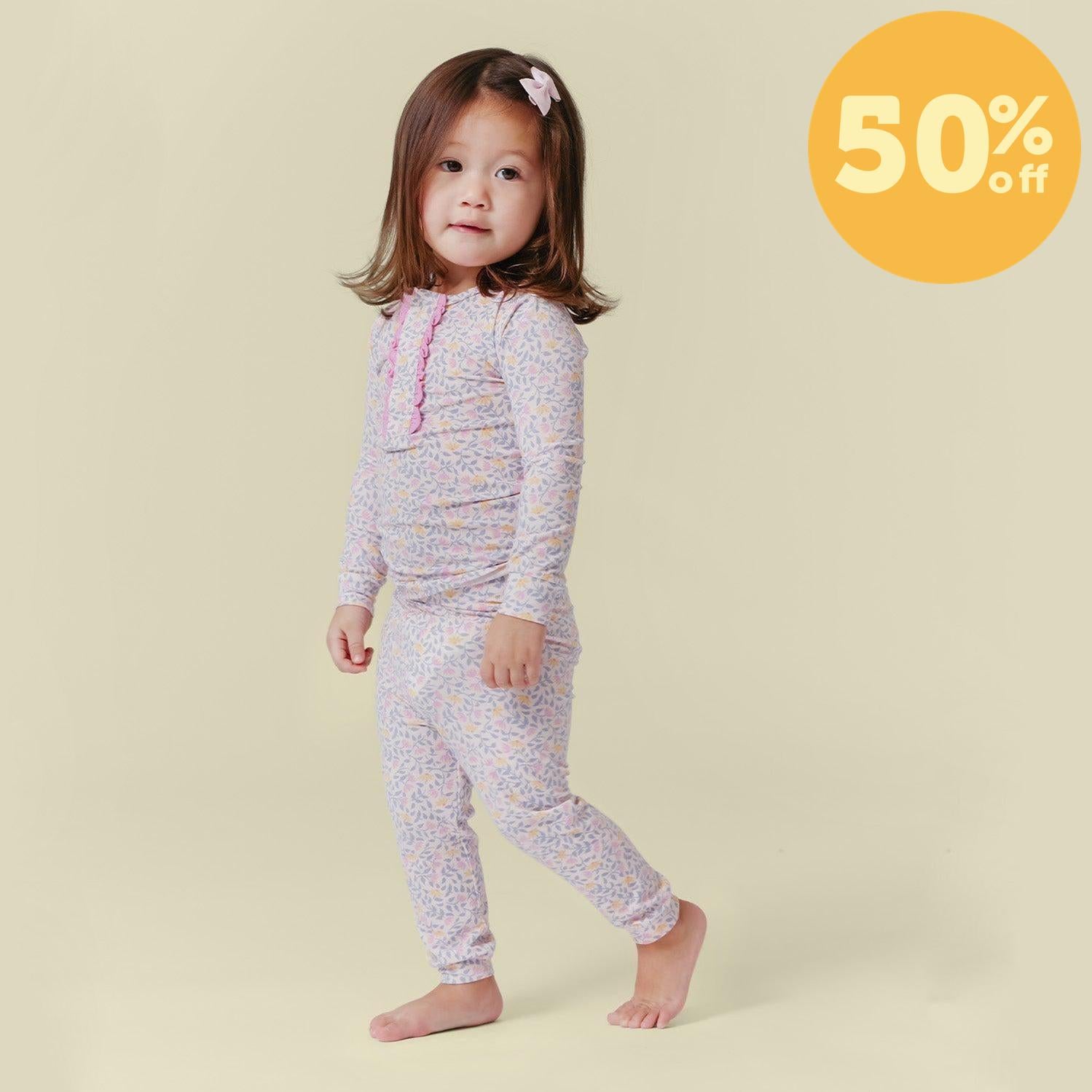 amelia modal magnetic no drama pajama kids long sleeve set