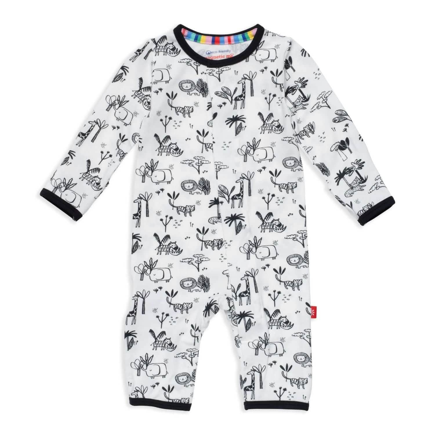 animal safari modal magnetic fuss free coverall - re-loved