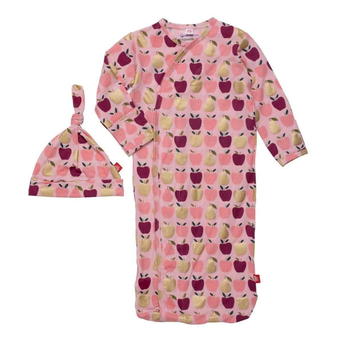 appleton modal magnetic cozy sleeper gown + hat set - re-loved