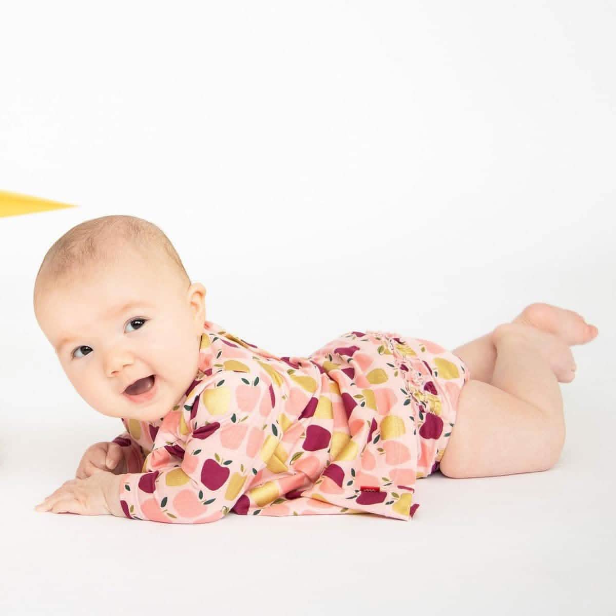 appleton modal magnetic little baby dress + diaper cover set - re-loved