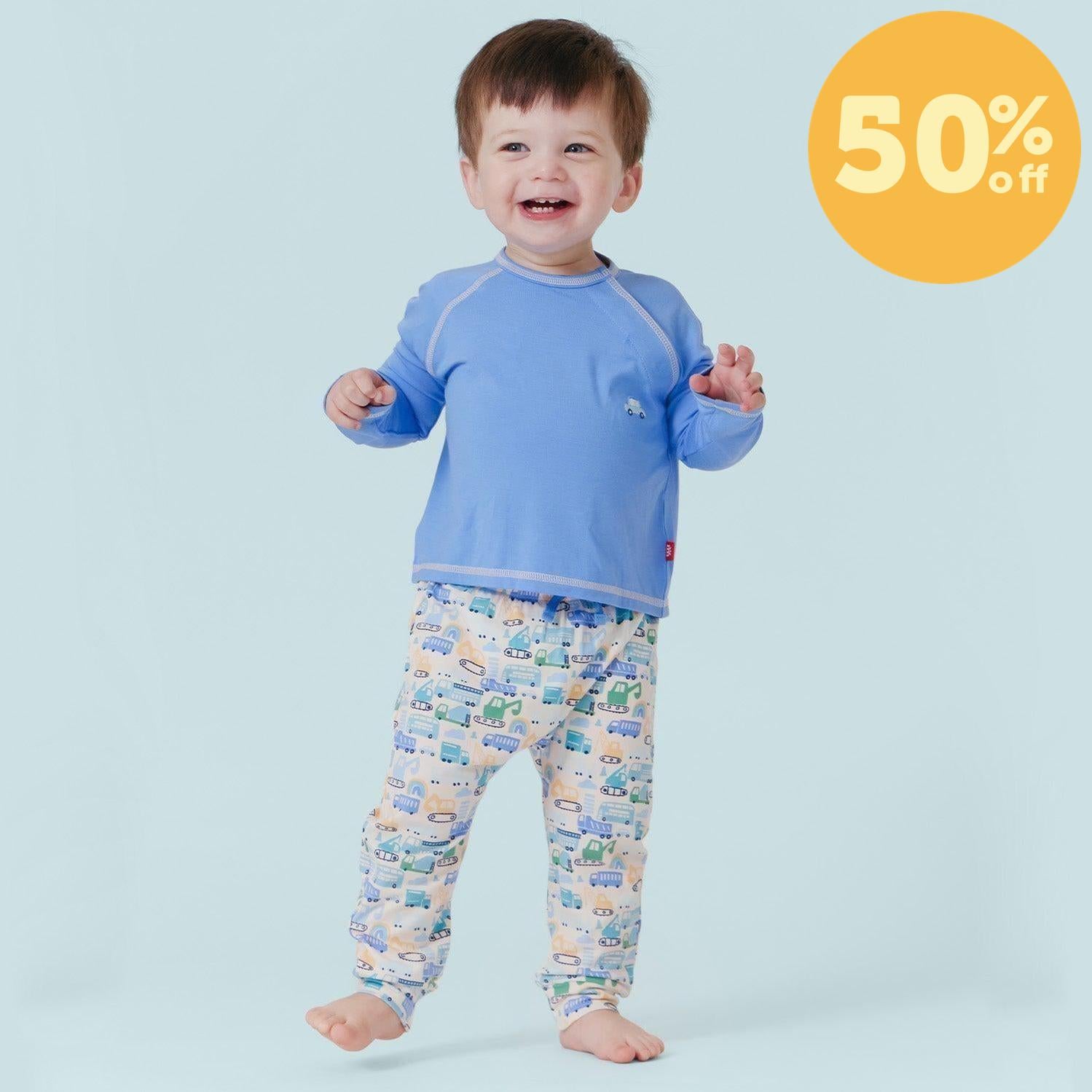 as truck would have it modal magnetic roll around long sleeve top + pant set