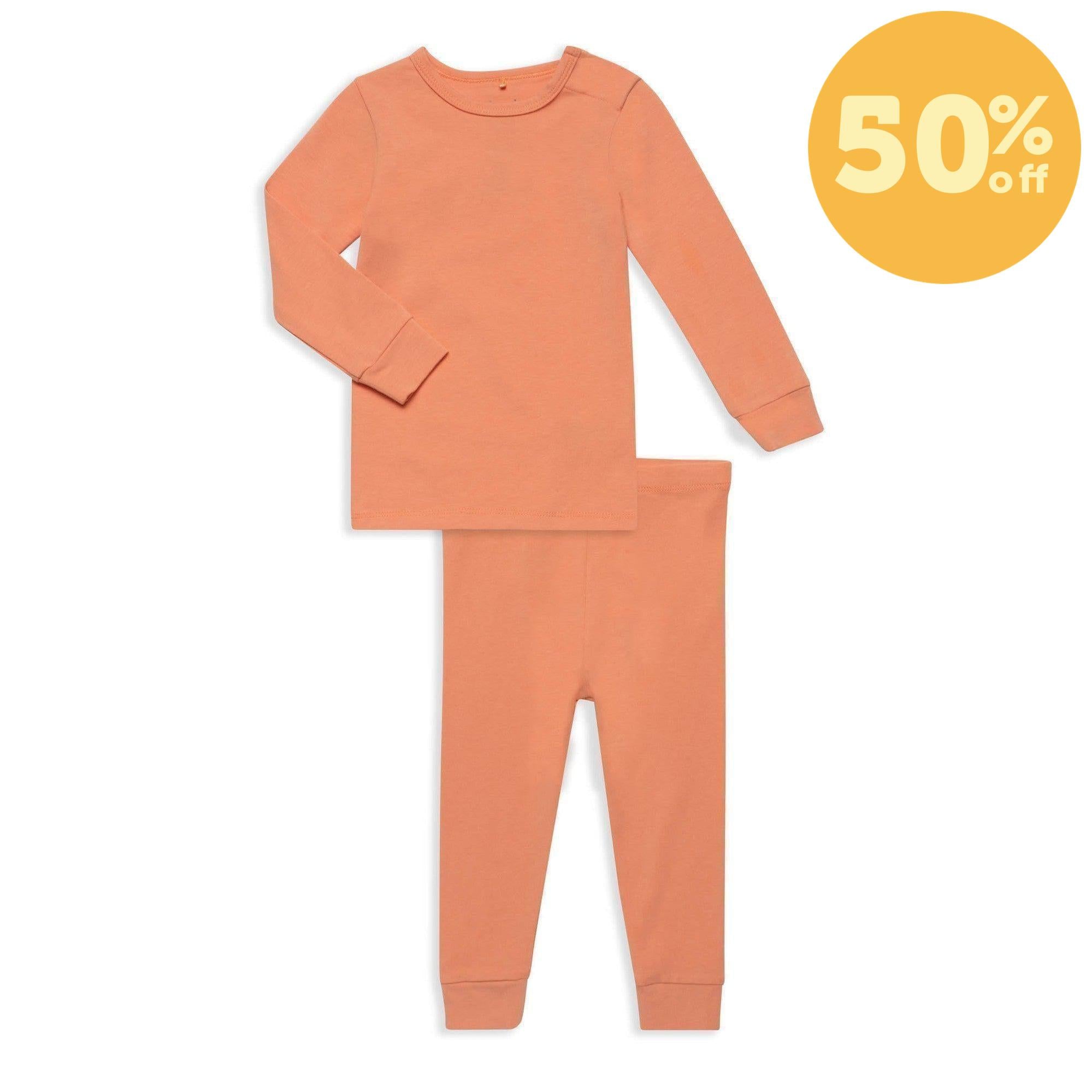 autumn coral cloudstretch™ magnetic toddler pajama set