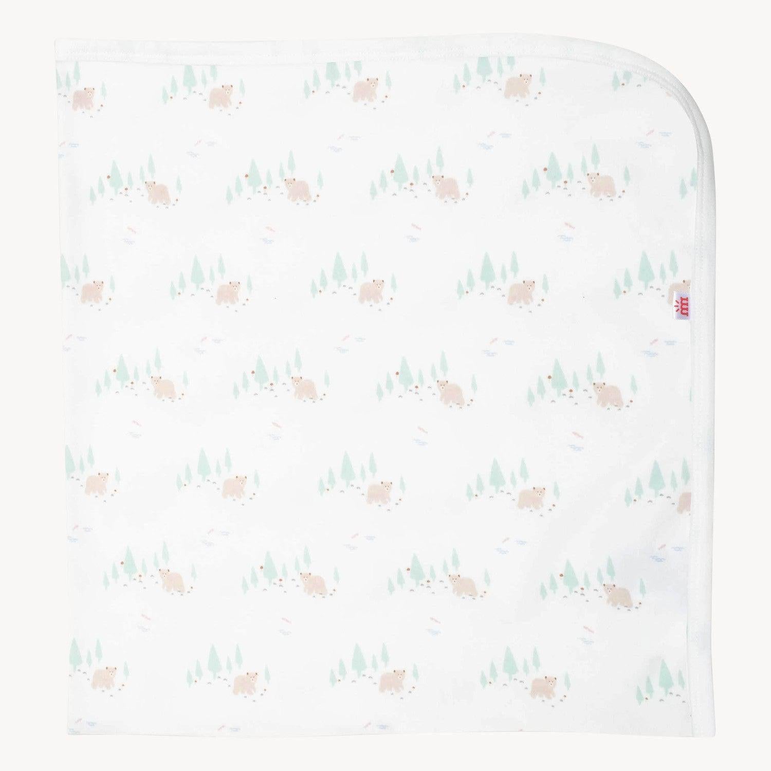 babe in the woods organic cotton baby blanket - re-loved