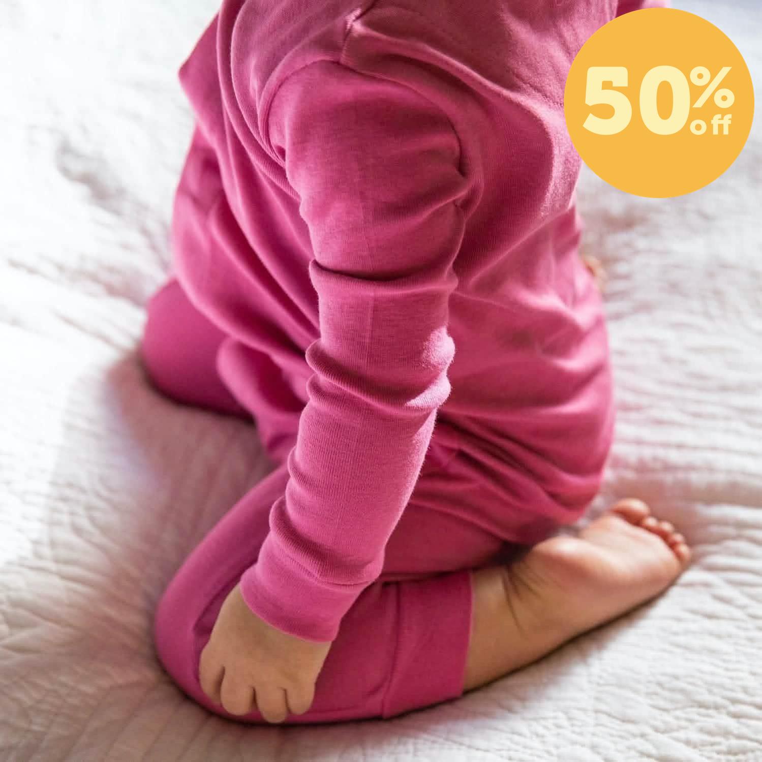 berry wine organic cotton magnetic coverall