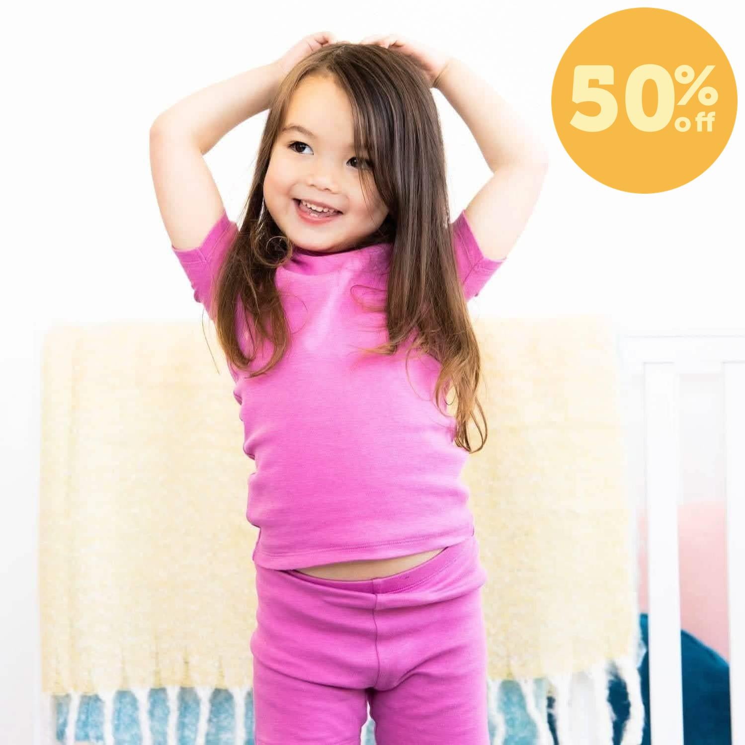 berry wine organic cotton magnetic kids pajama set