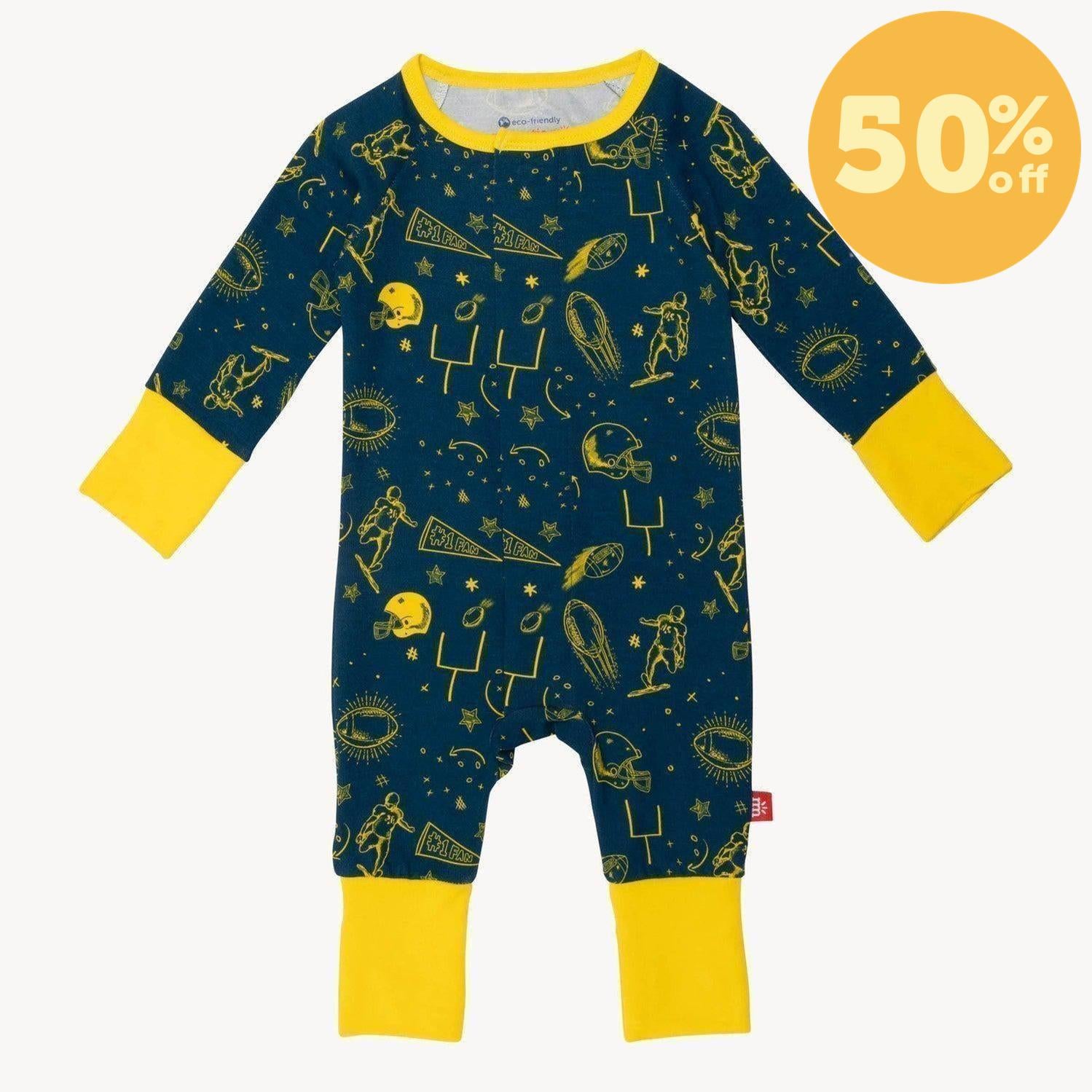 blue game day modal magnetic convertible grow with me coverall
