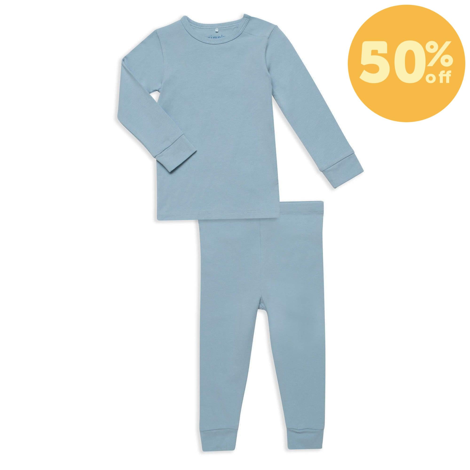 blue lake cloudstretch™ magnetic toddler pajama set