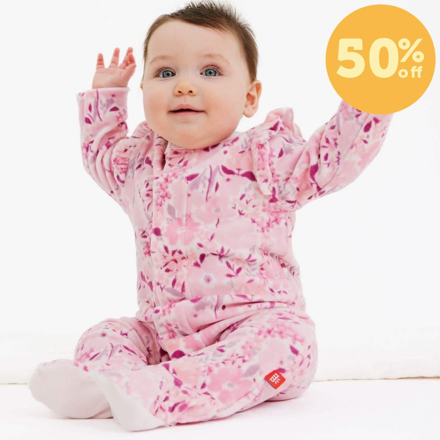 chloe velour magnetic parent favorite footie