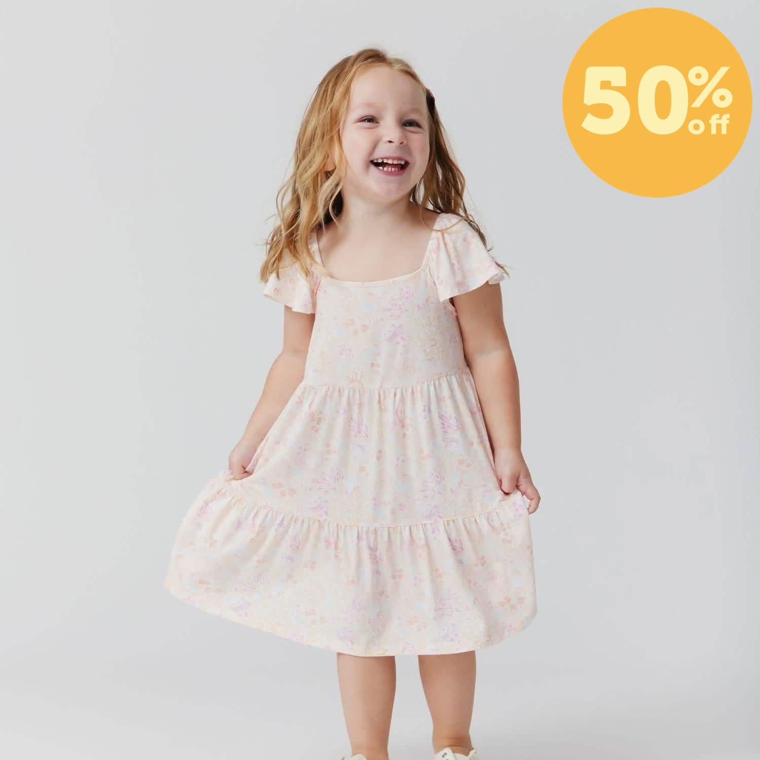 coral floral modal magnetic easy peasy short sleeve dress