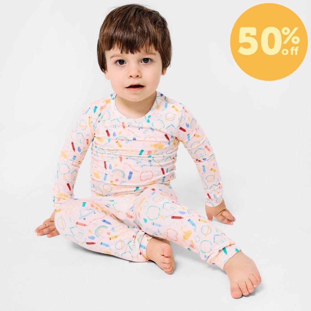 doodle pop modal magnetic no drama pajama toddler long sleeve set