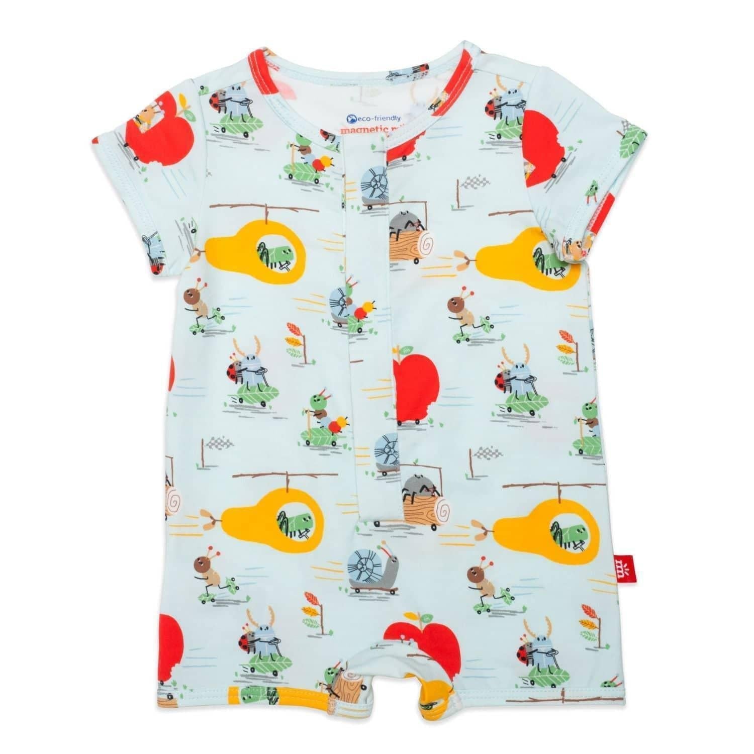 fruity peddlers modal magnetic short sleeve romper - re-loved