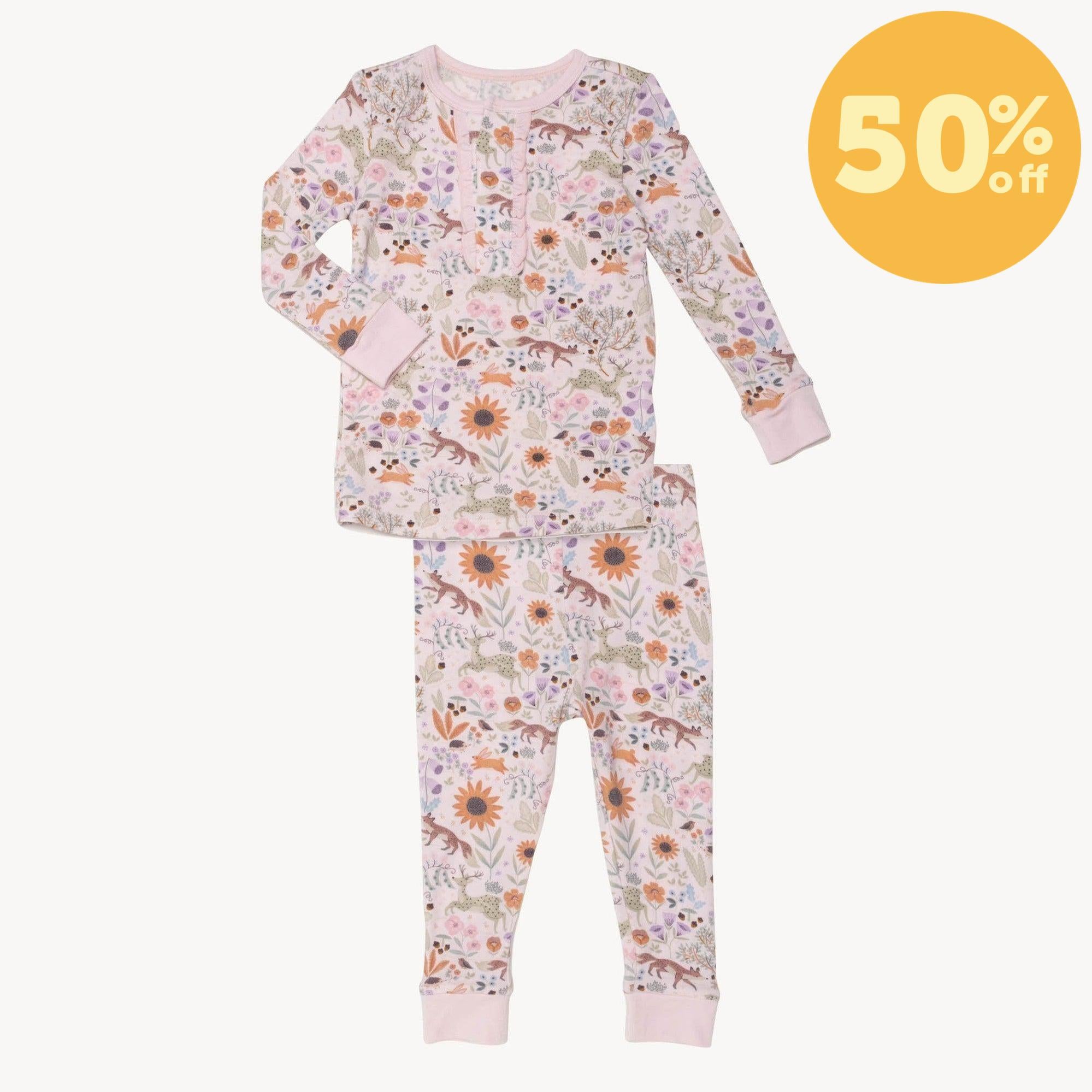 garden of dreams modal magnetic no drama pajama toddler long sleeve set