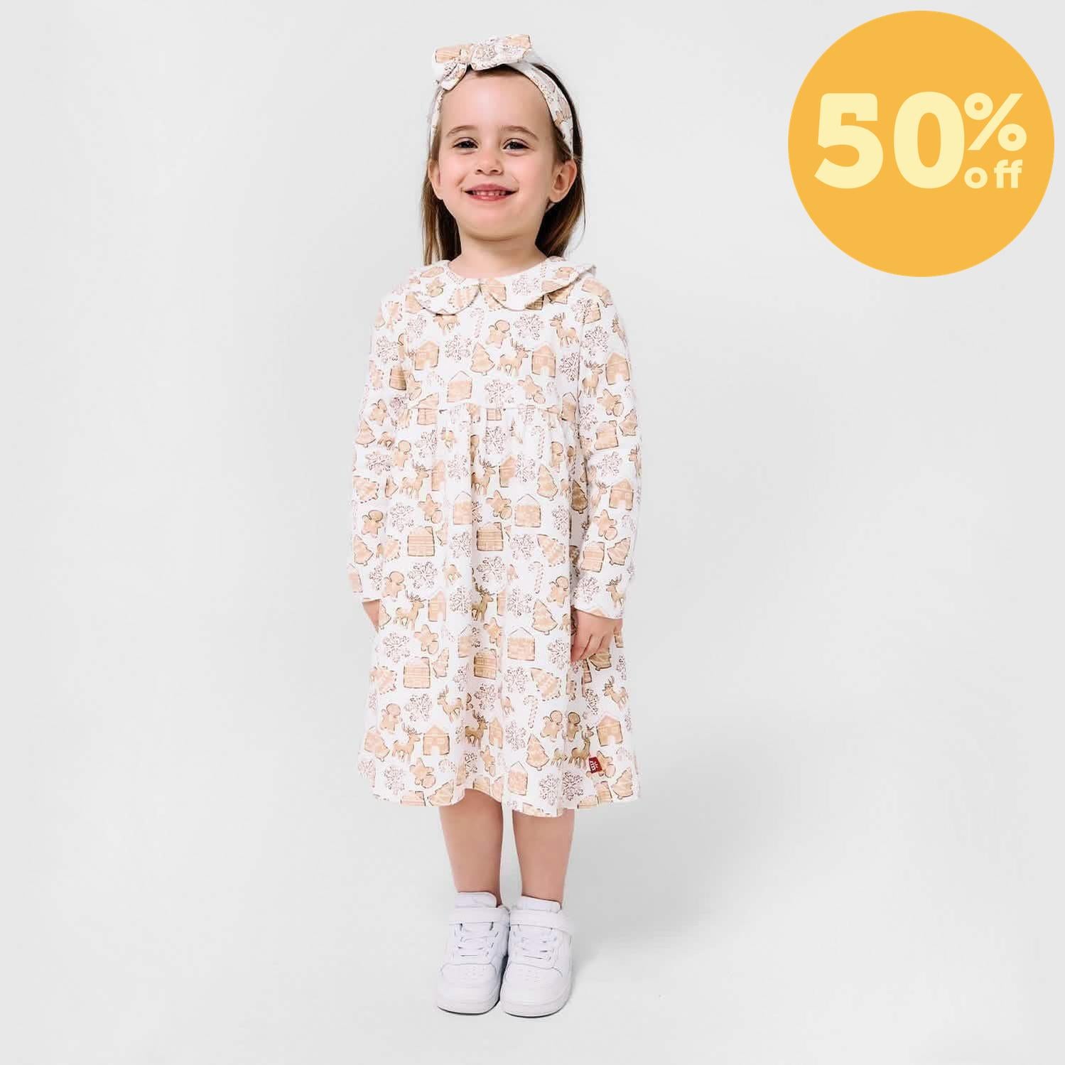 gingerbread lane organic cotton magnetic easy peasy dress