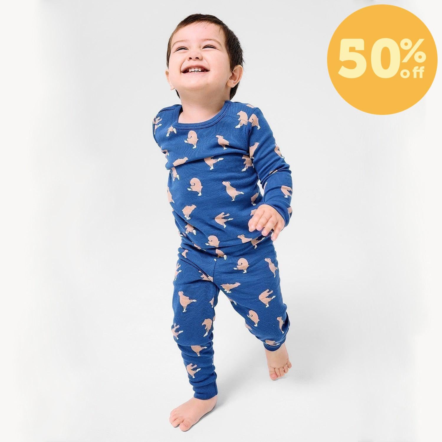 gliding through life organic cotton magnetic no drama pajama kids long sleeve set