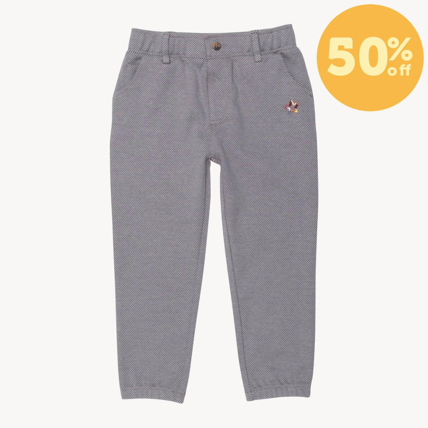 gray cotton magnetic pant