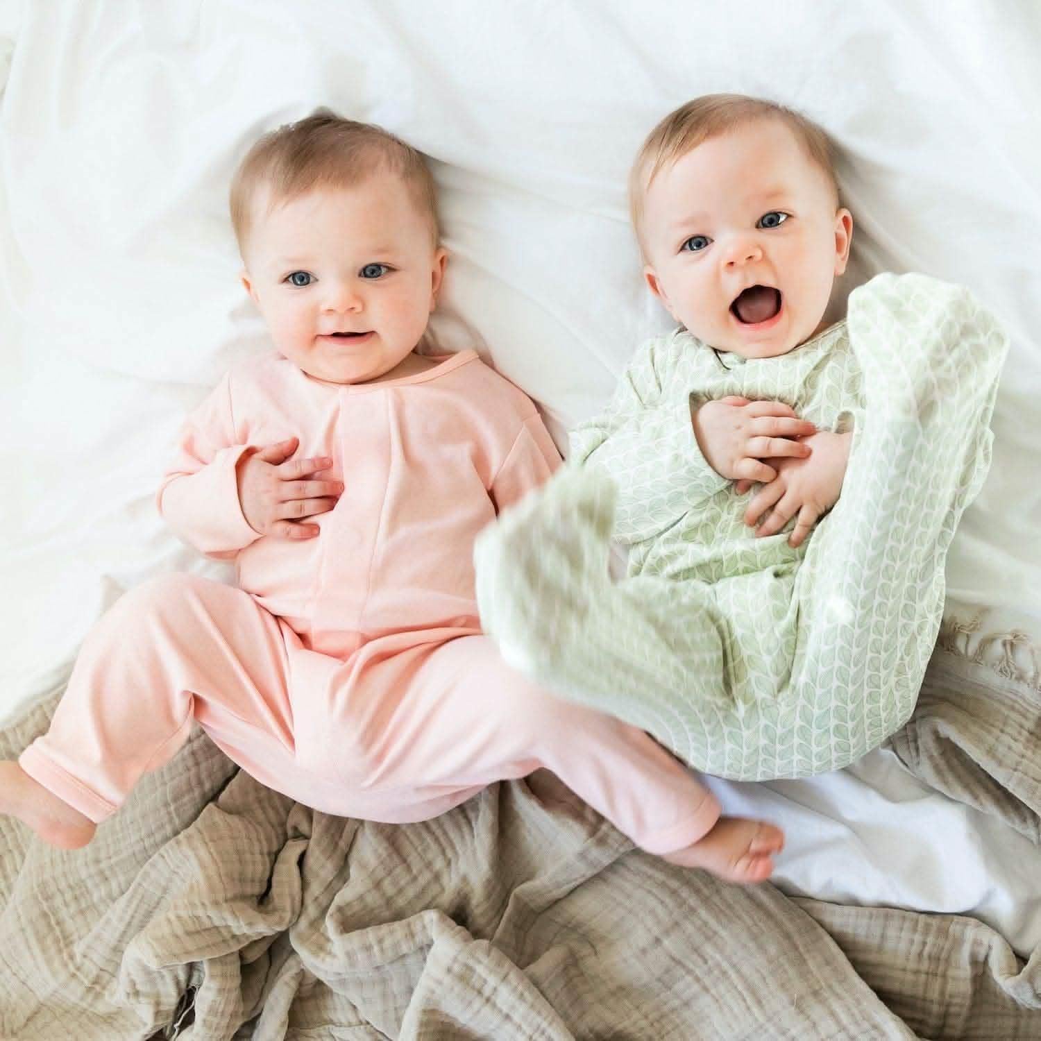 green cable leaf organic cotton magnetic parent favorite footie