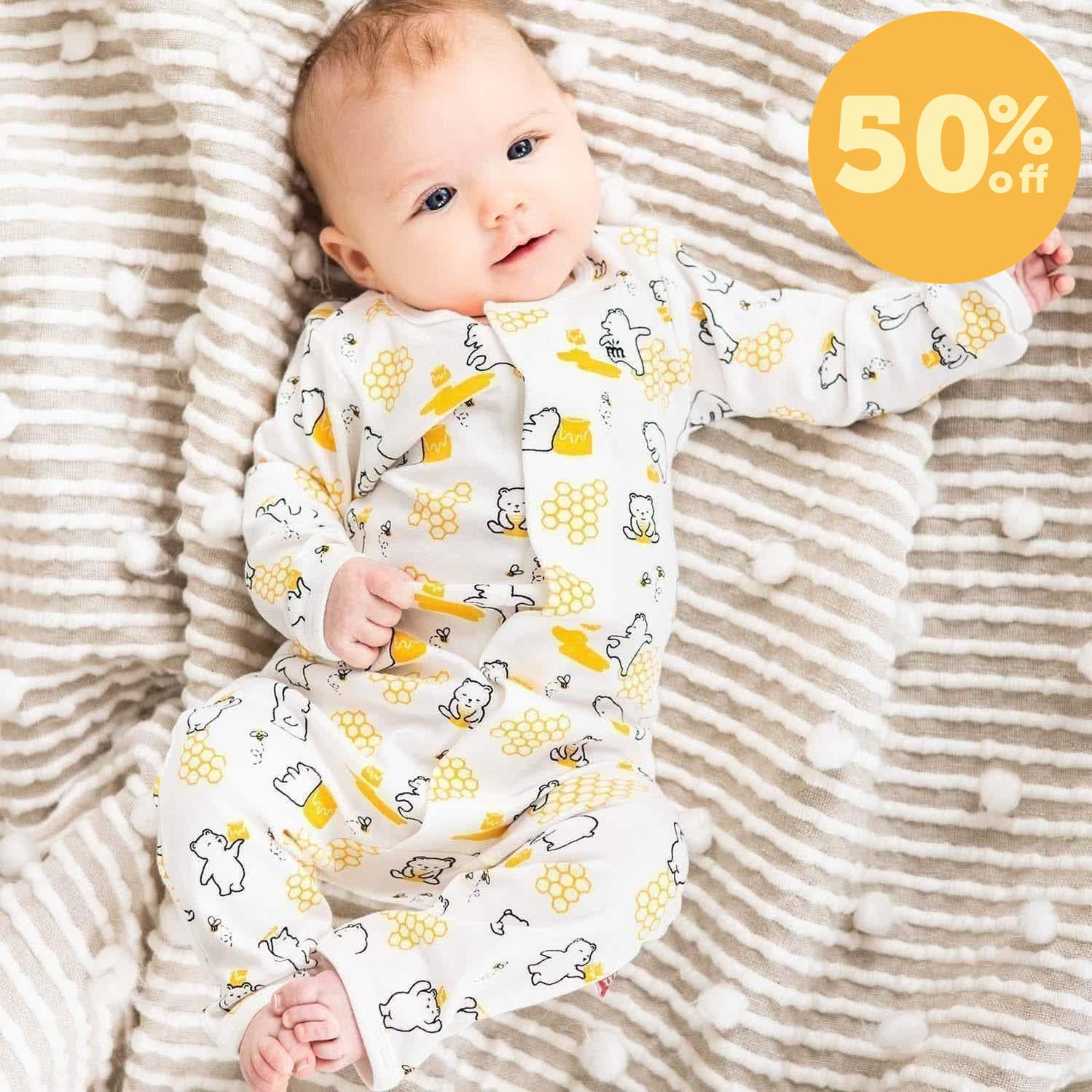 honey bee mine organic cotton magnetic fuss free coverall