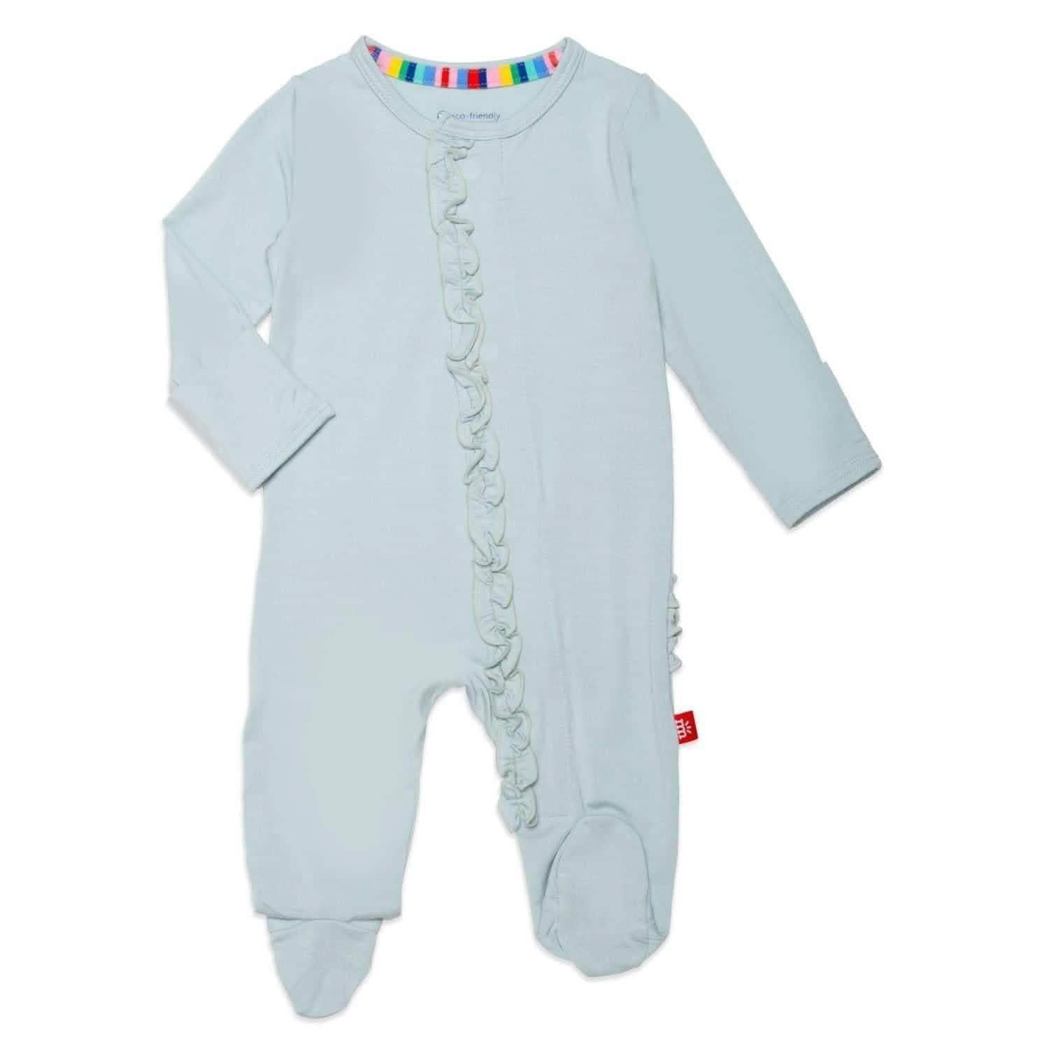 honeydew modal magnetic parent favorite footie with ruffles - re-loved