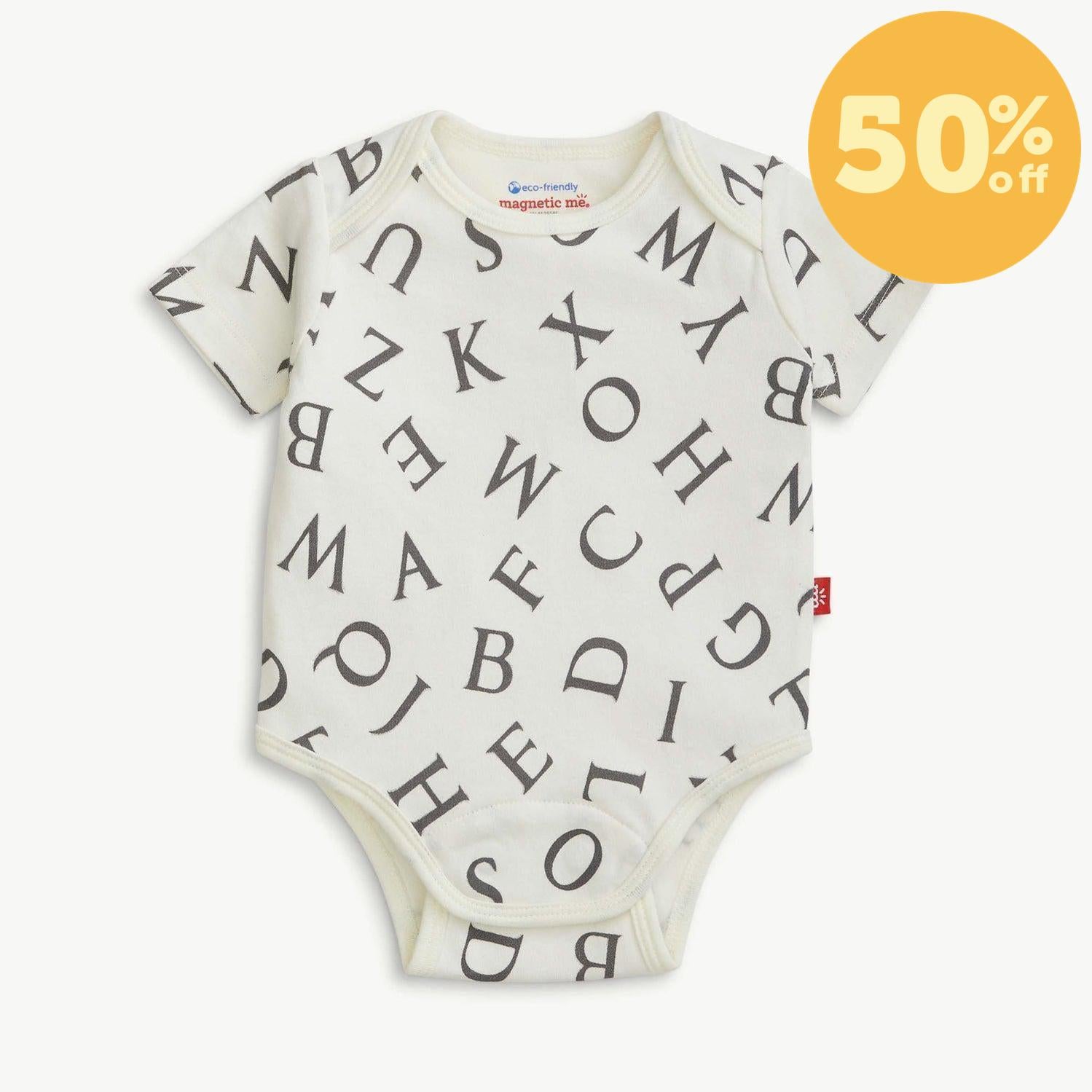 love letters organic cotton magnetic bodysuit