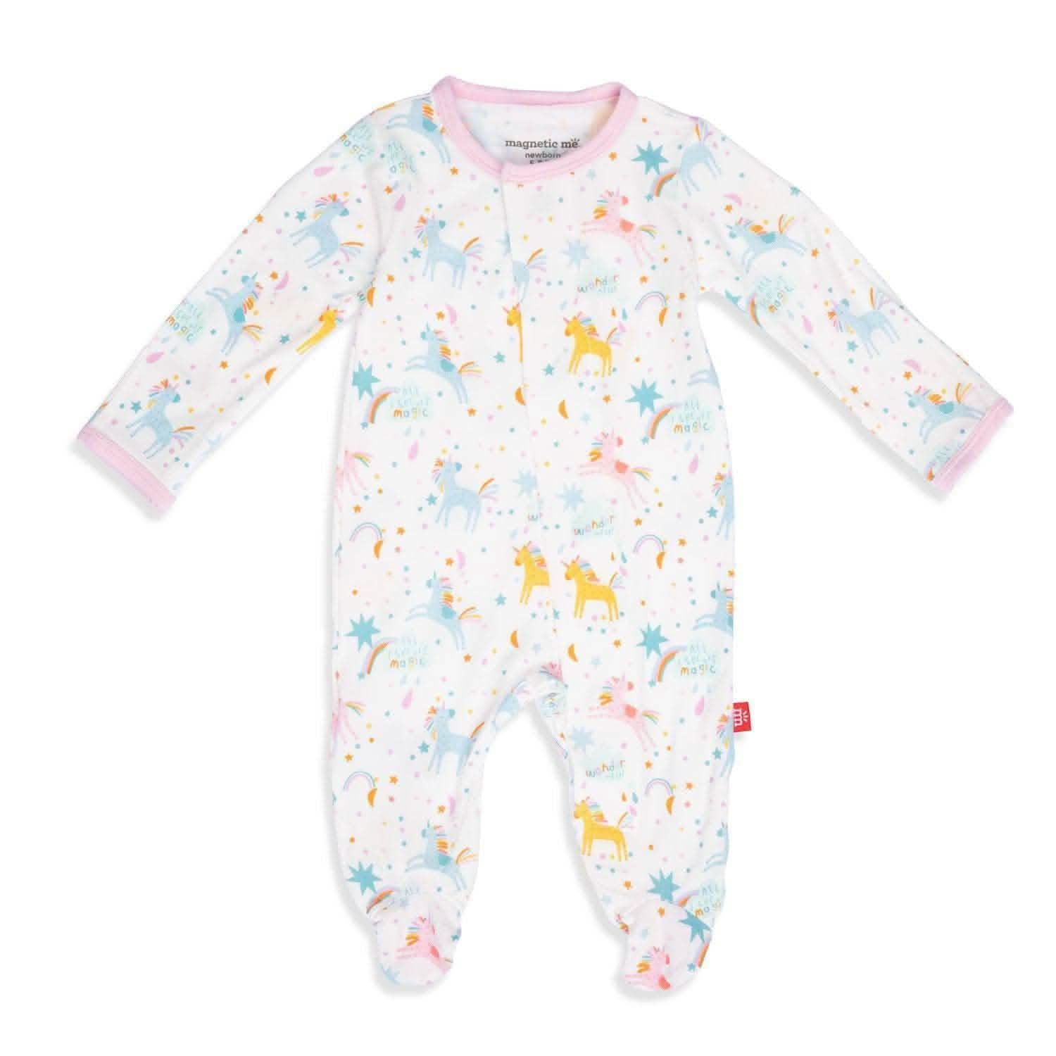 magic glitter sparkle modal magnetic parent favorite footie - re-loved