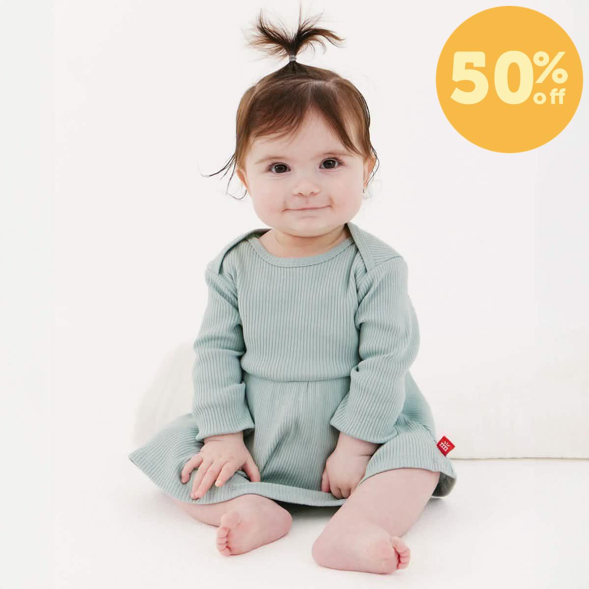 mist ribbed cotton magnetic bodysuit dress