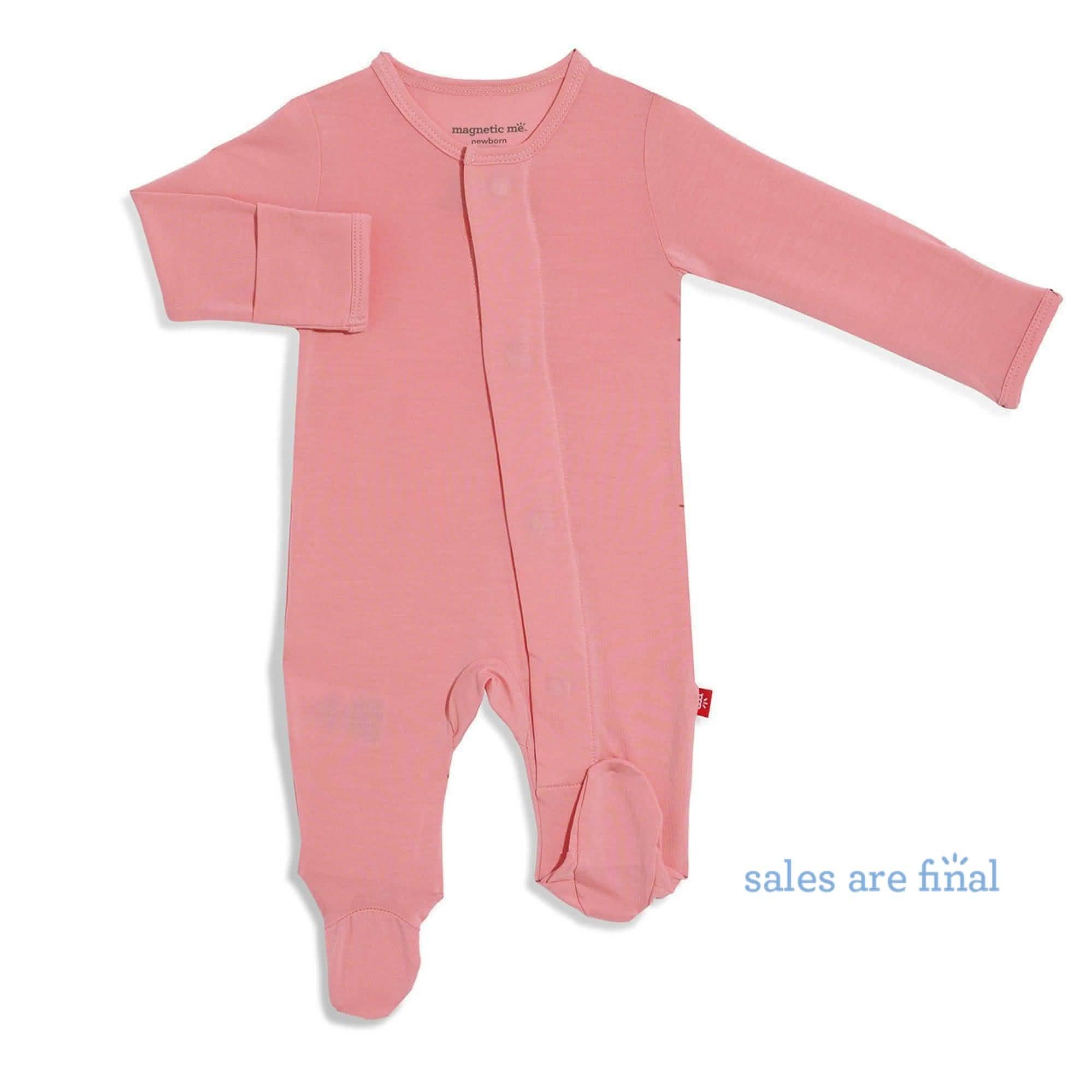 noble blush modal magnetic footie - re-loved