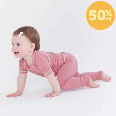 pink buff CloudStretch™ magnetic toddler pajama set