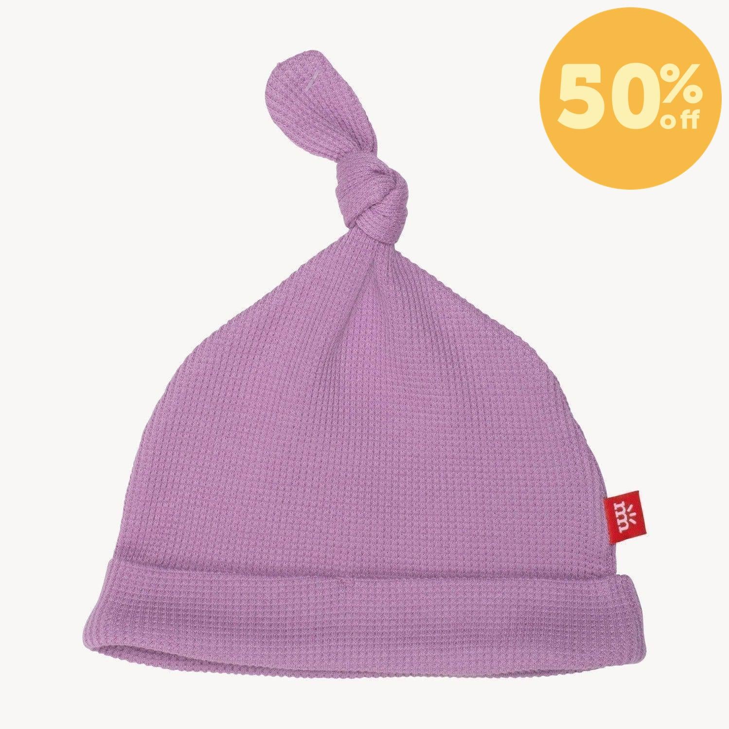 pink ribbon waffle modal newborn hat
