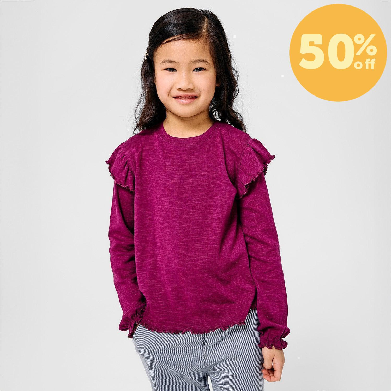 purple potion cotton magnetic long sleeve play all day top