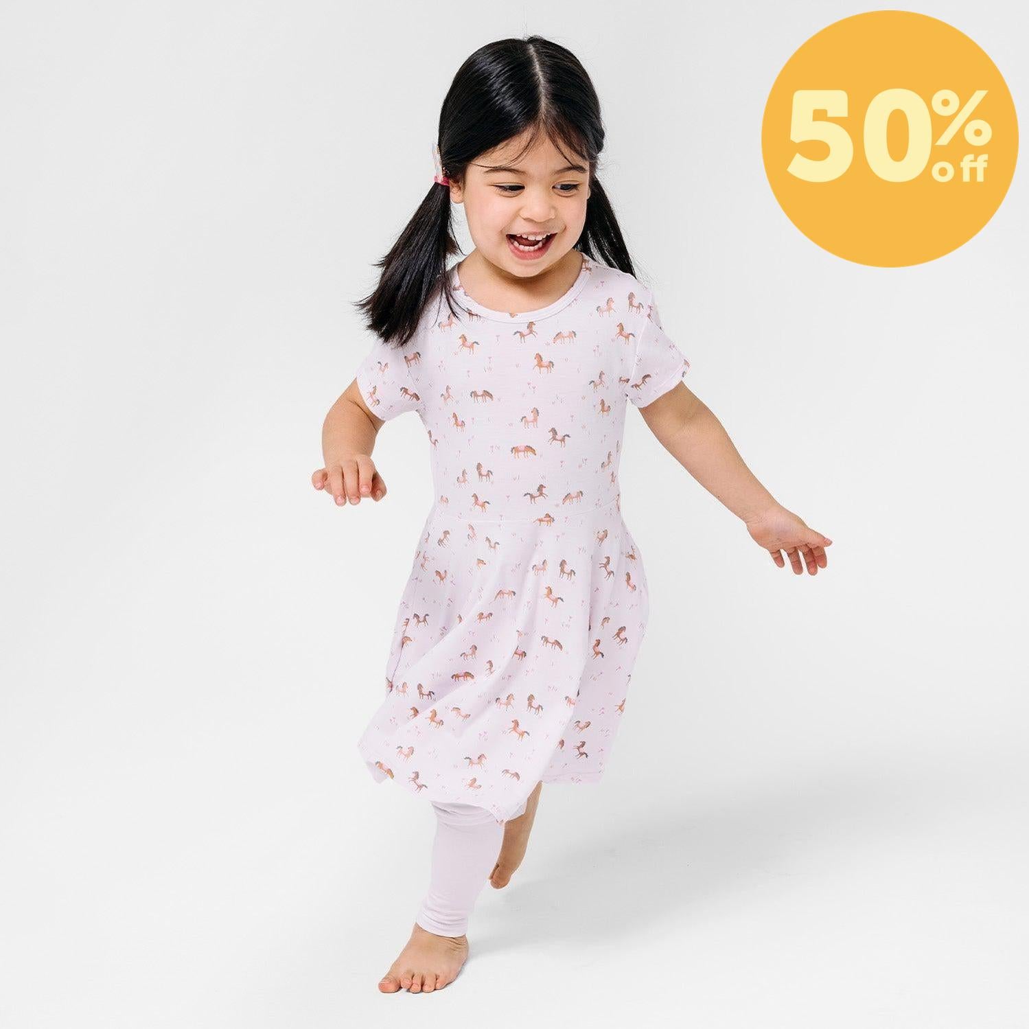 purple rein modal magnetic easy peasy dress + legging set